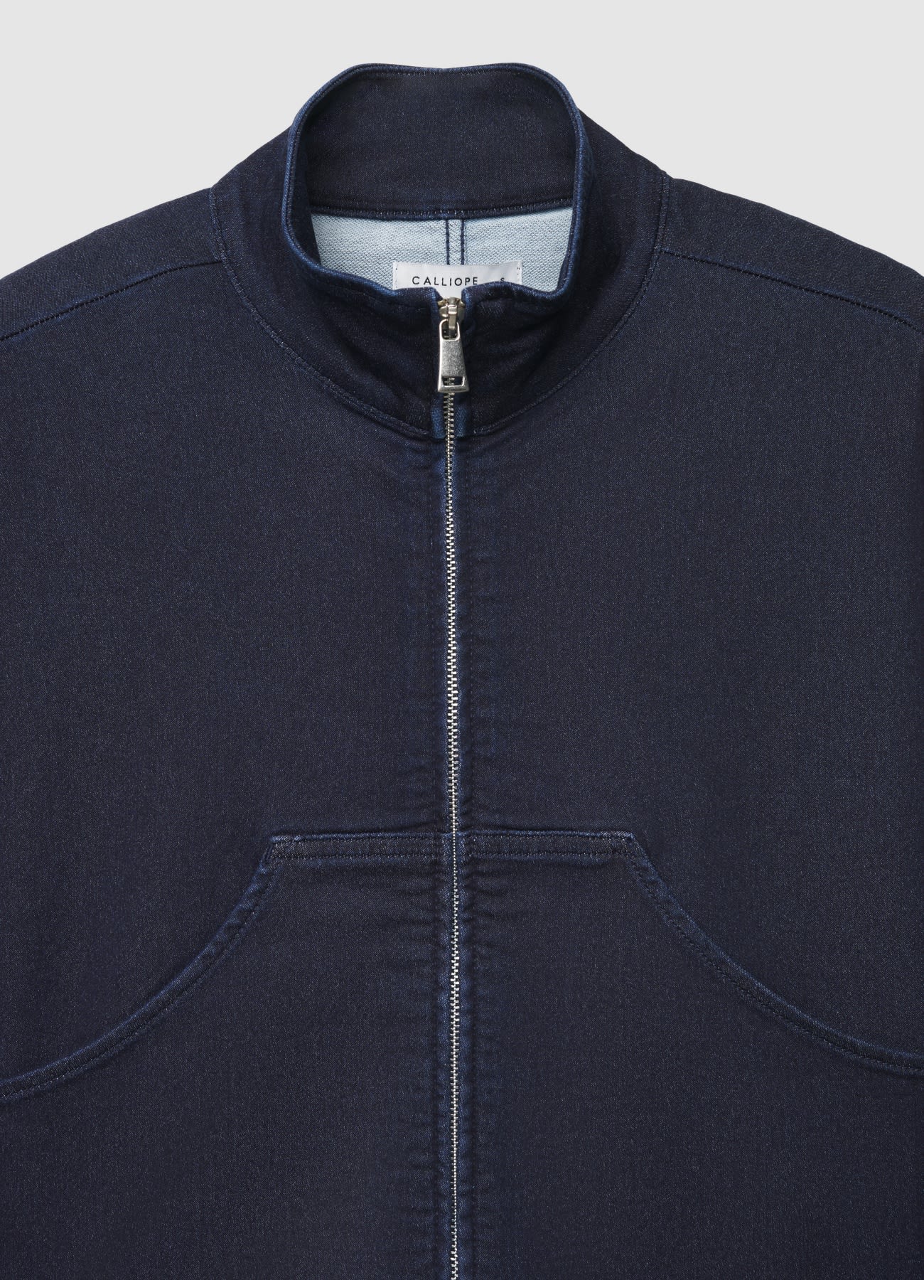 Felpa con zip effetto denim - Image 6
