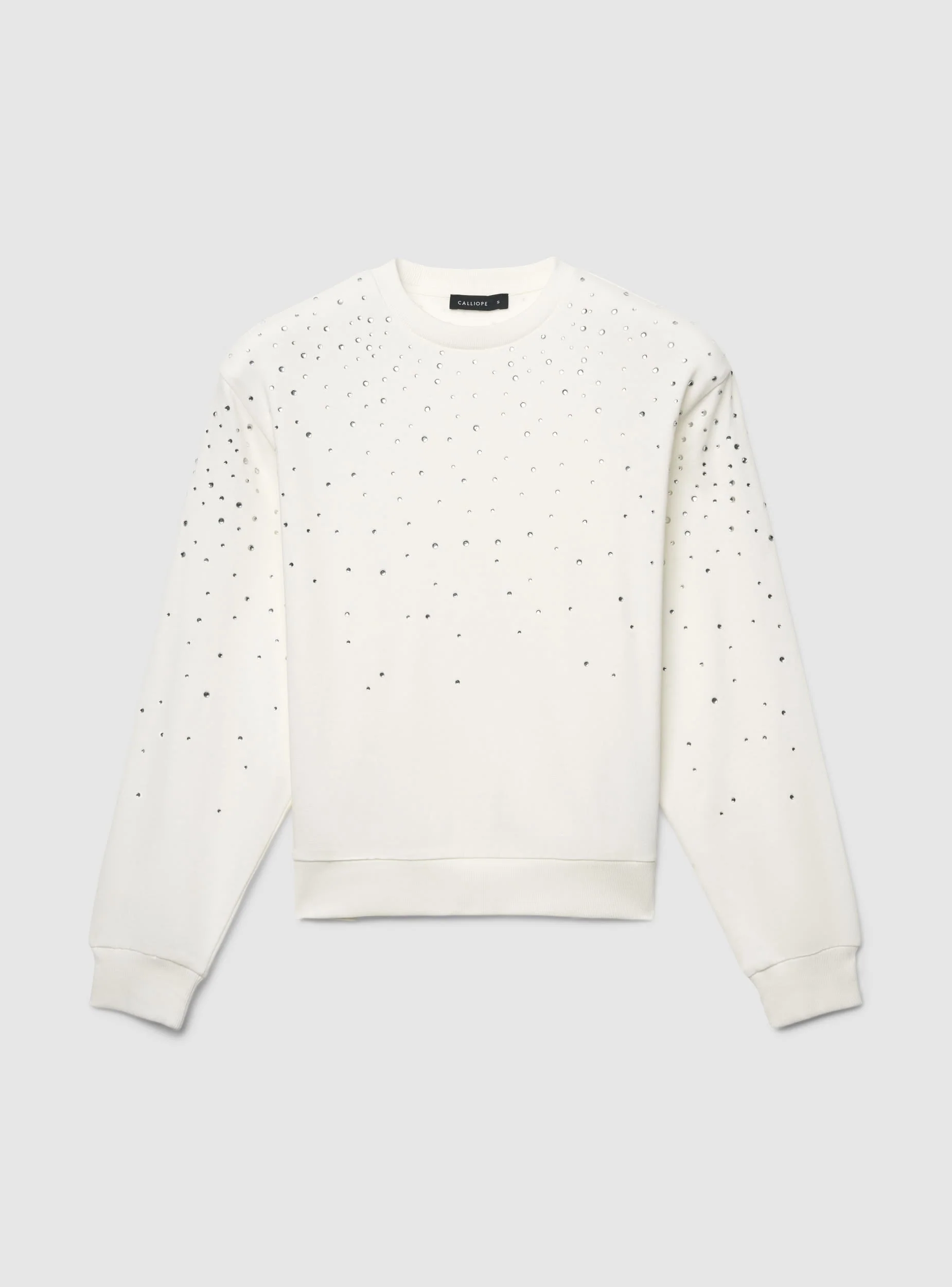 Felpa girocollo con strass - Image 4