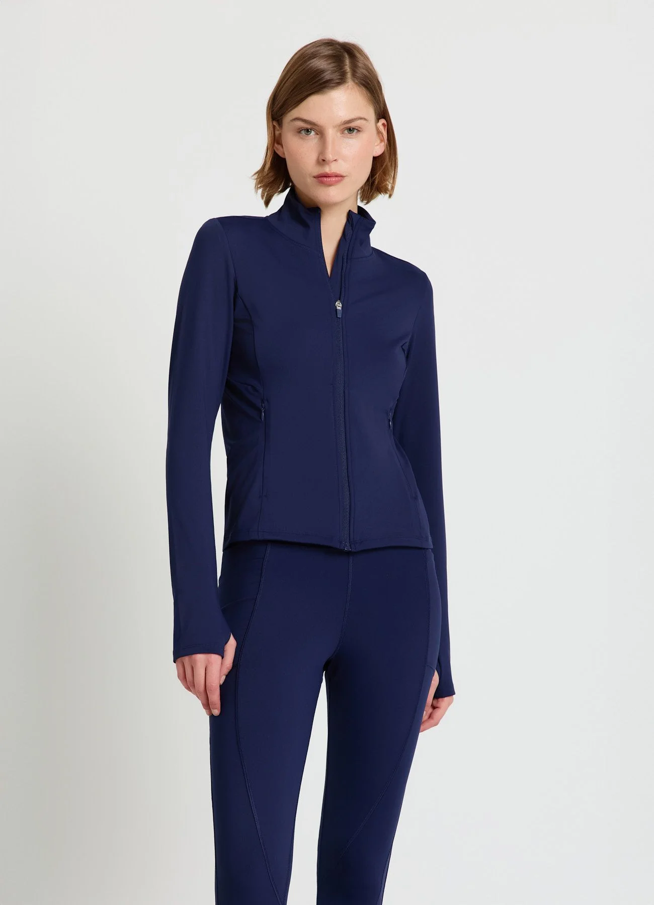 Felpa sportiva aderente con zip