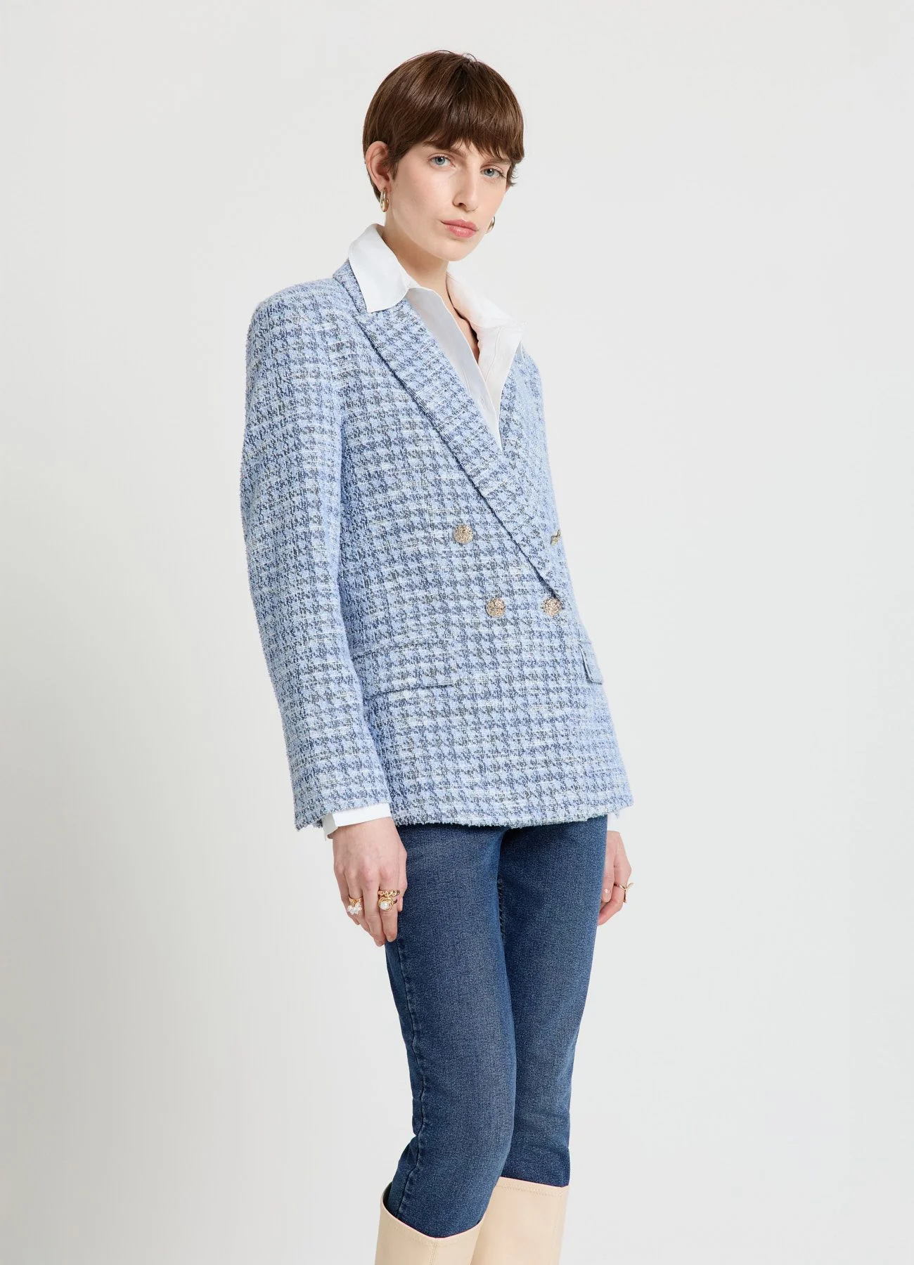 Giacca doppiopetto in tweed