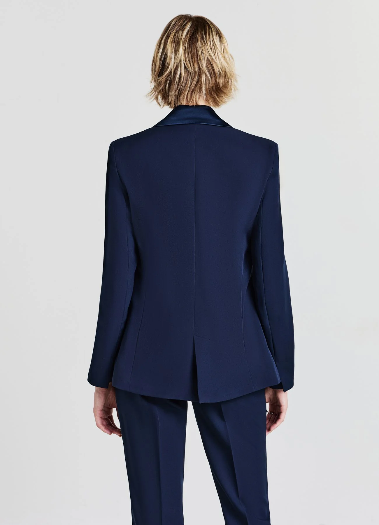 Giacca doppiopetto revers simil satin - Image 3
