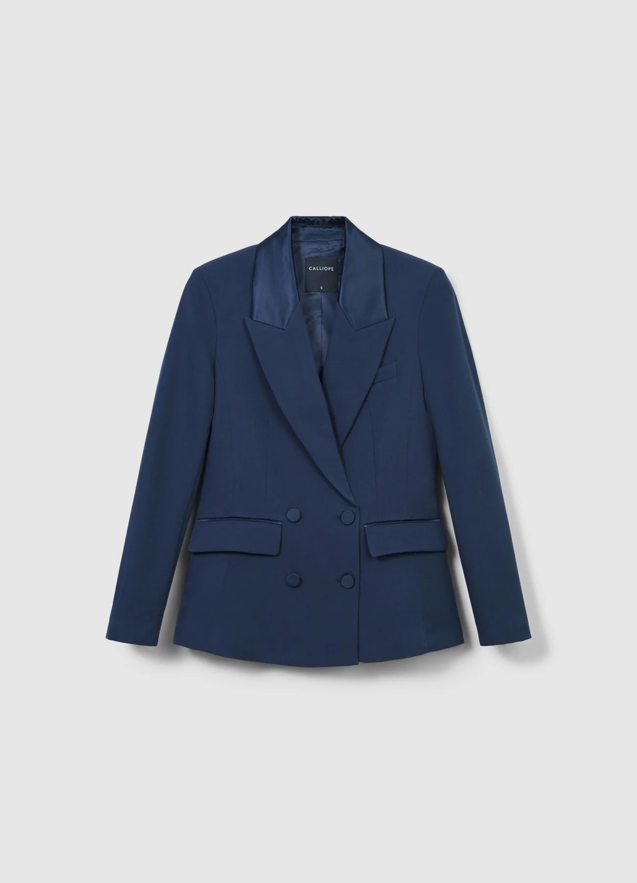 Giacca doppiopetto revers simil satin - Image 6