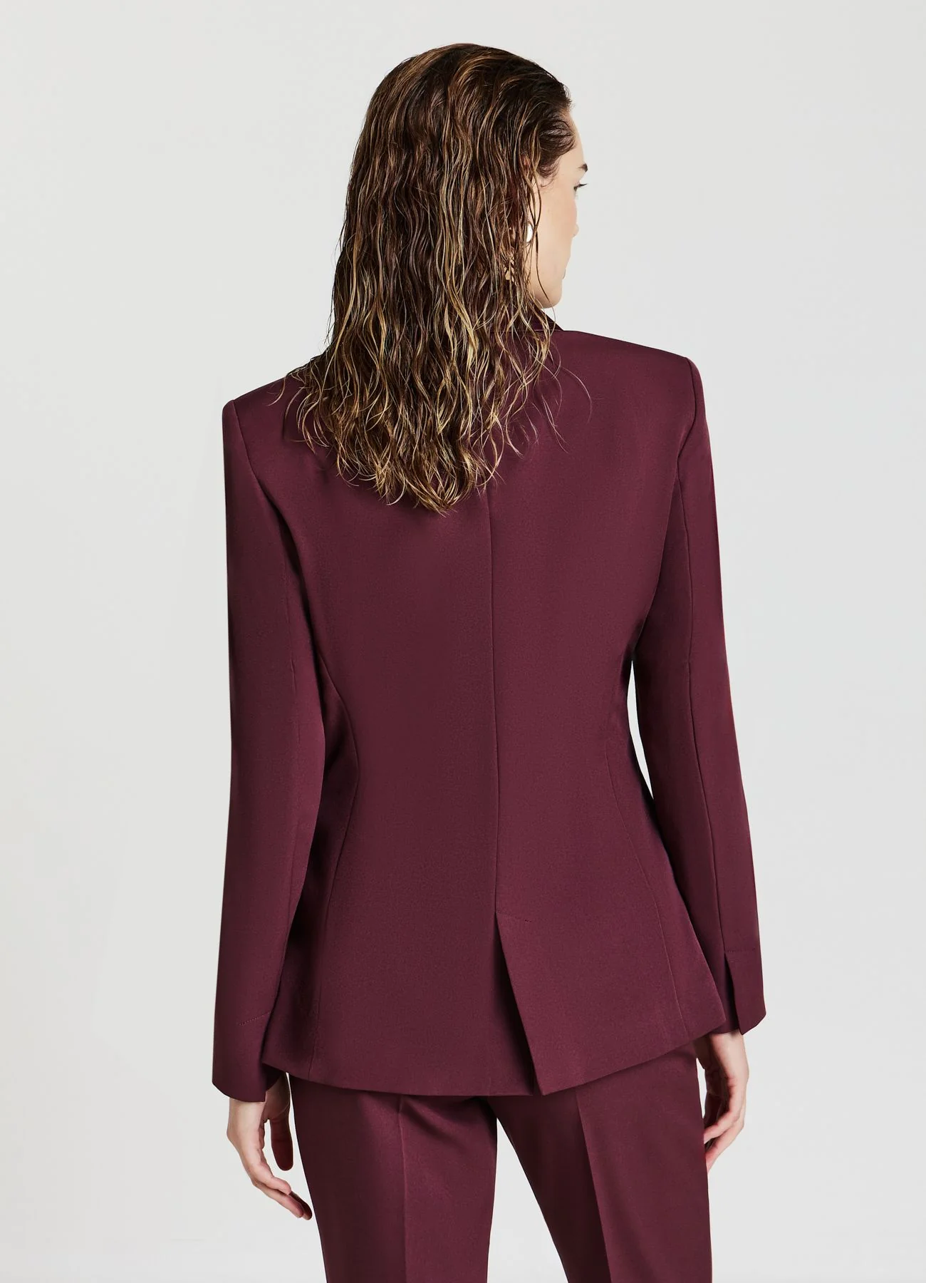 Giacca doppiopetto revers simil satin - Image 3