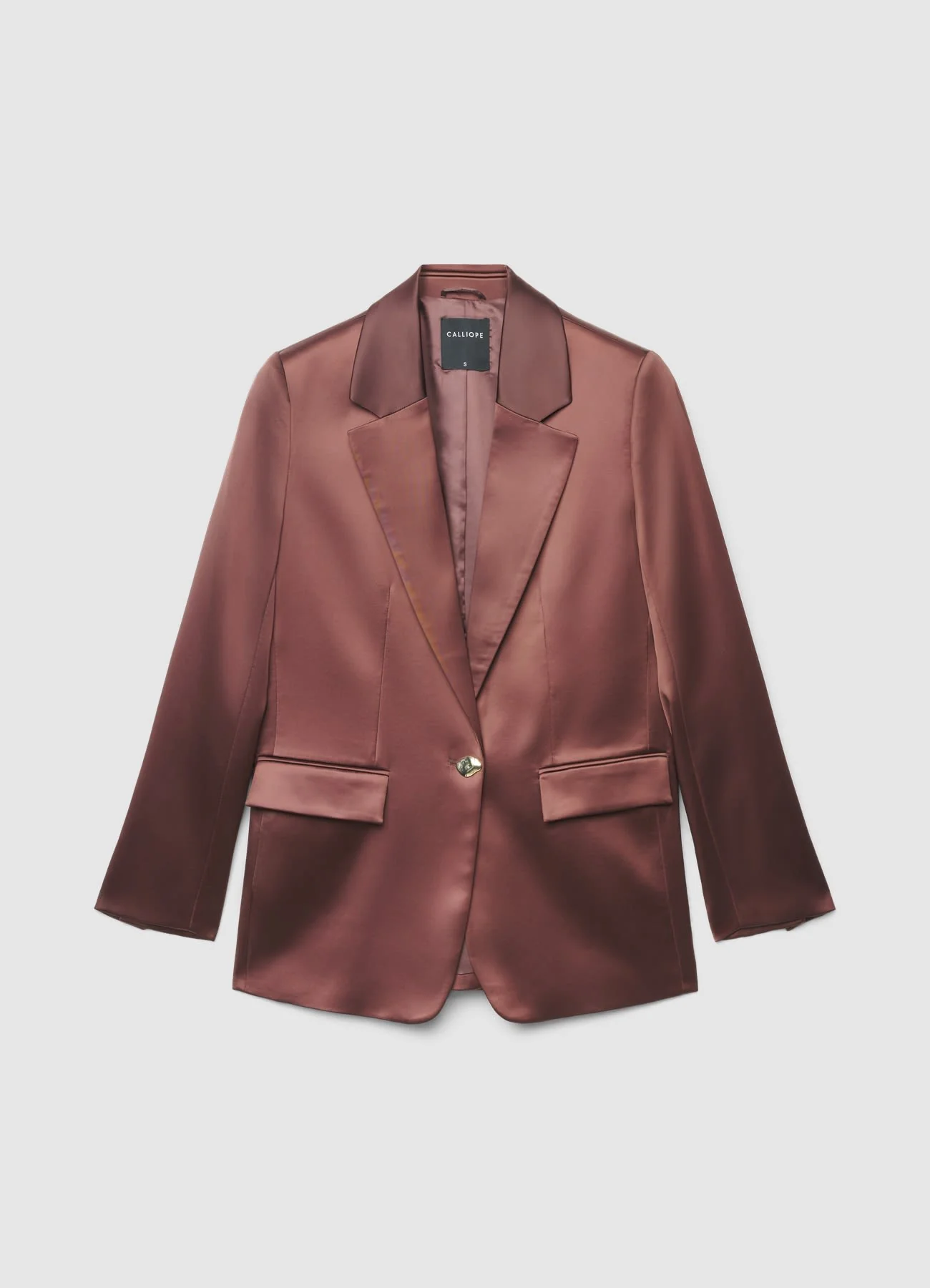 Giacca monopetto in simil satin - Image 5