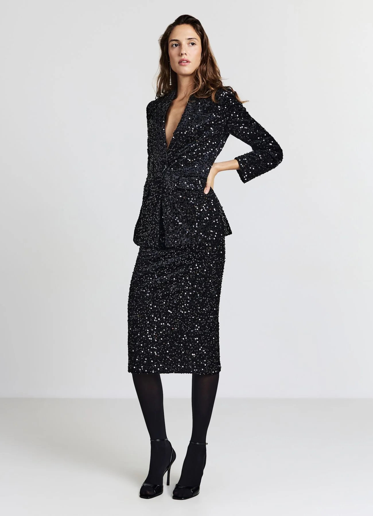 Giacca monopetto paillettes - Image 2
