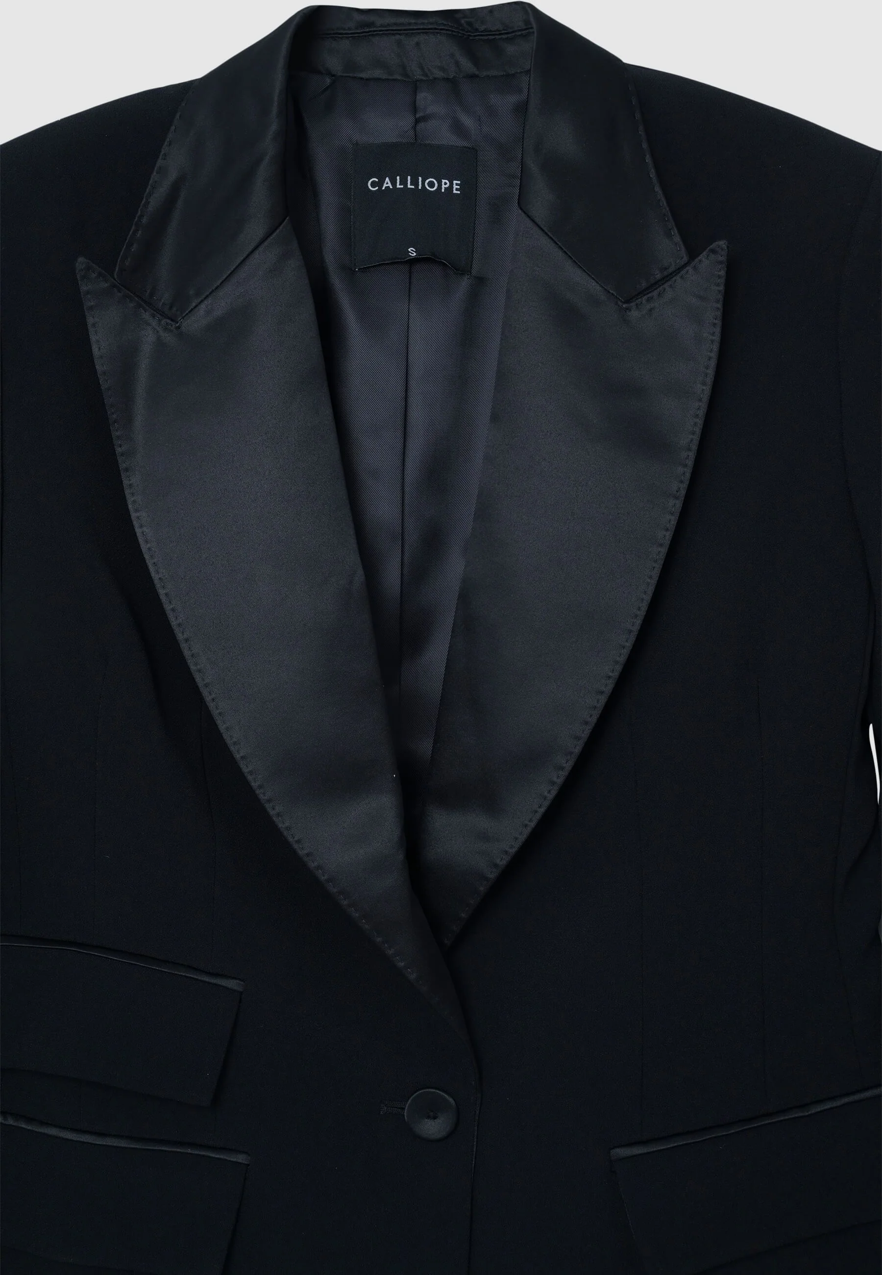 Giacca slim revers simil satin - Image 4