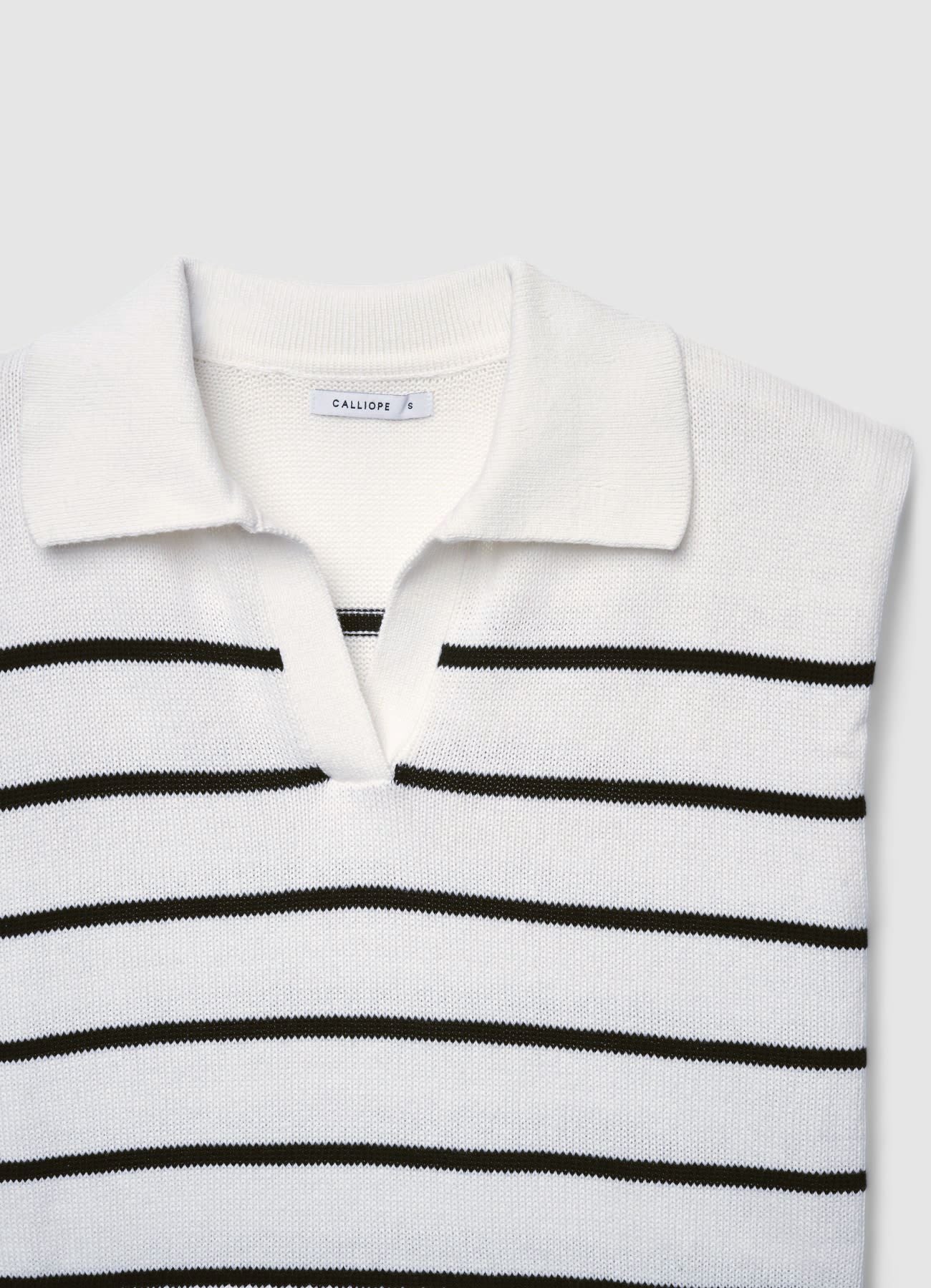 Gilet a righe con colletto polo - Image 6
