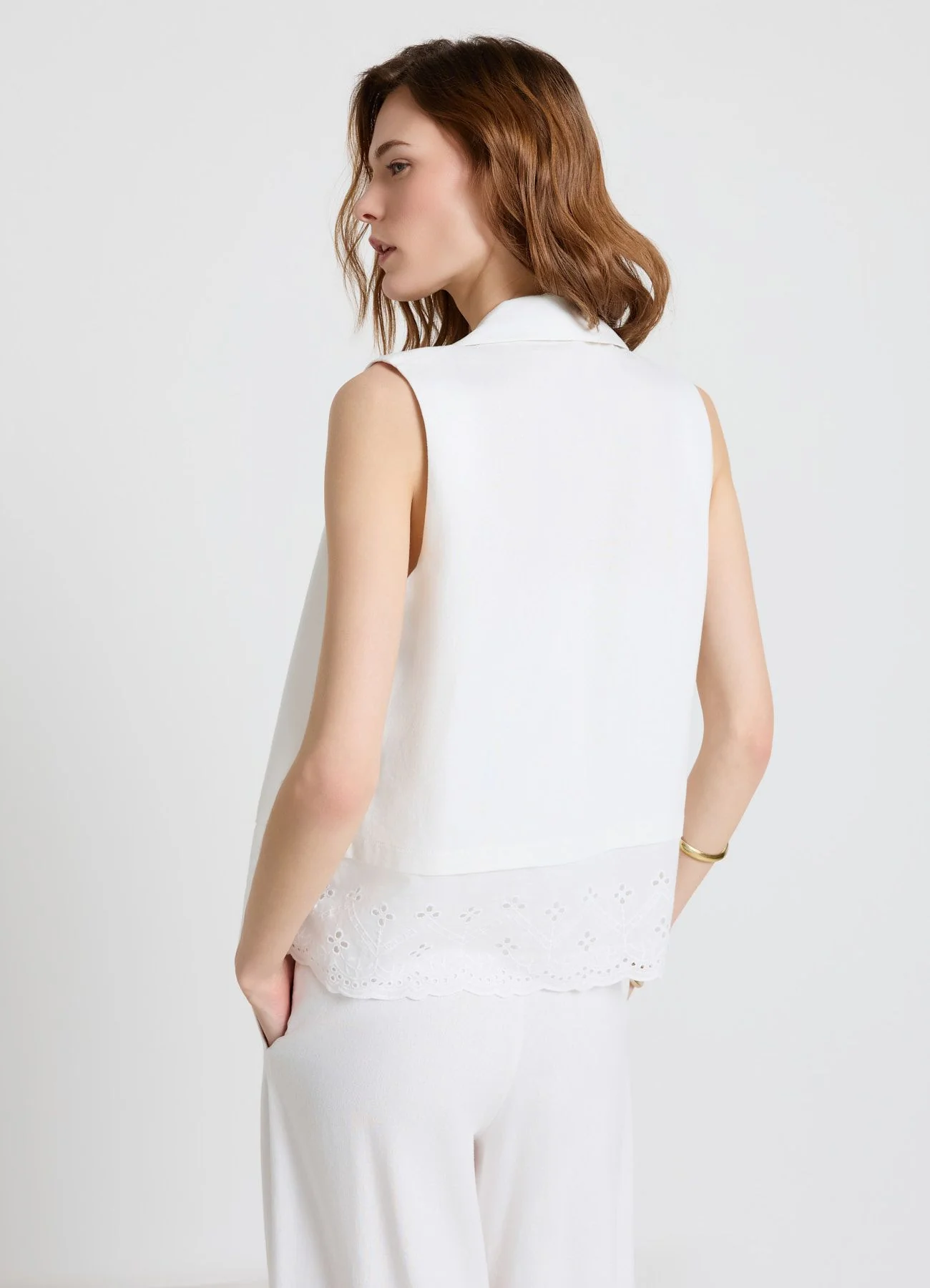 Gilet con balza sangallo - Image 3
