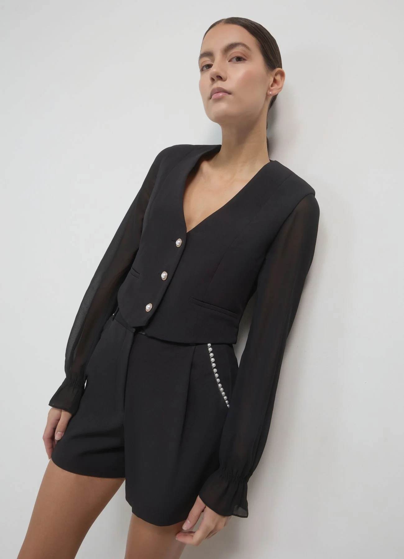Gilet con maniche trasparenza - Image 3
