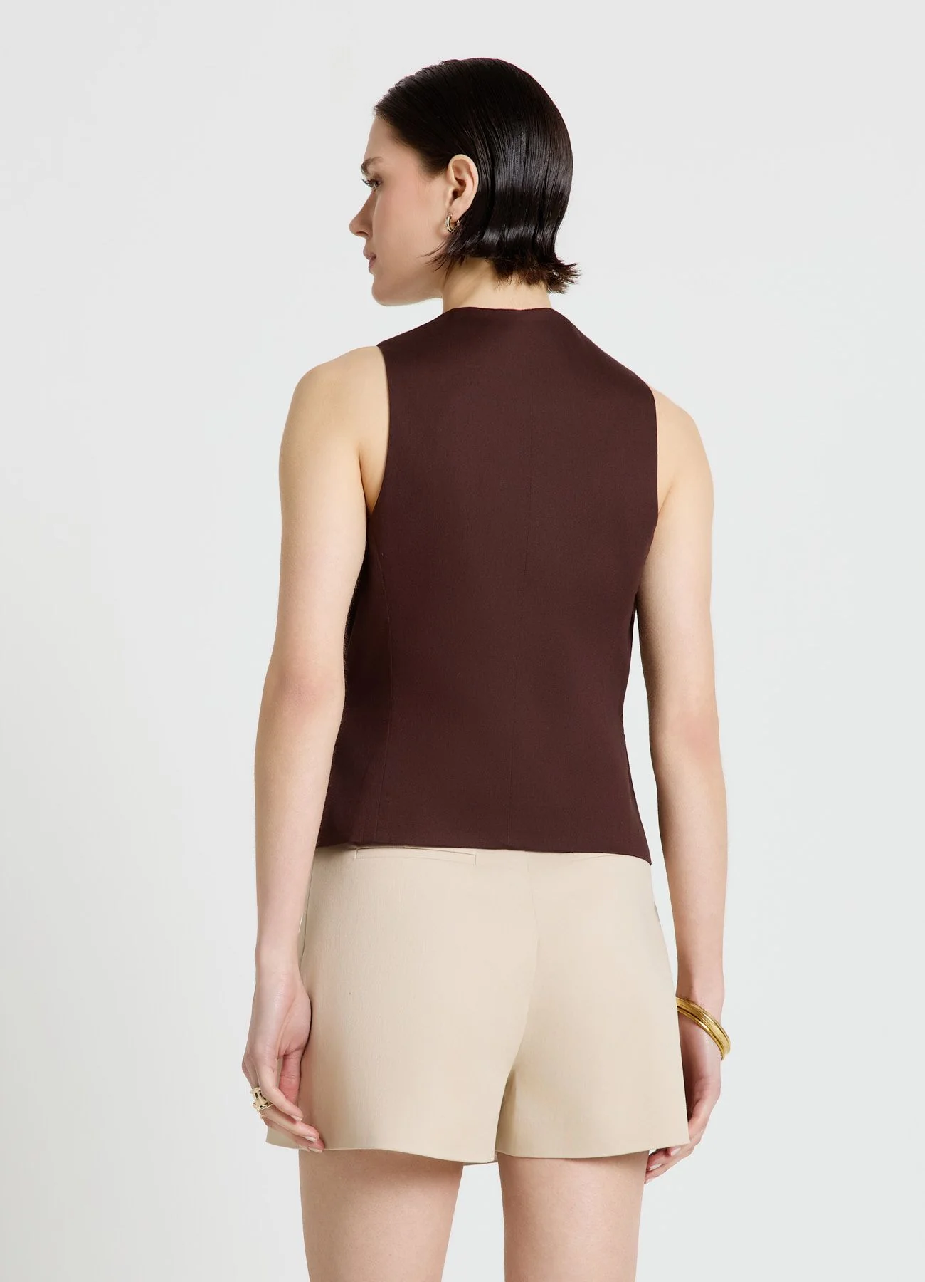 Gilet con scollo a v e bottoni - Image 3