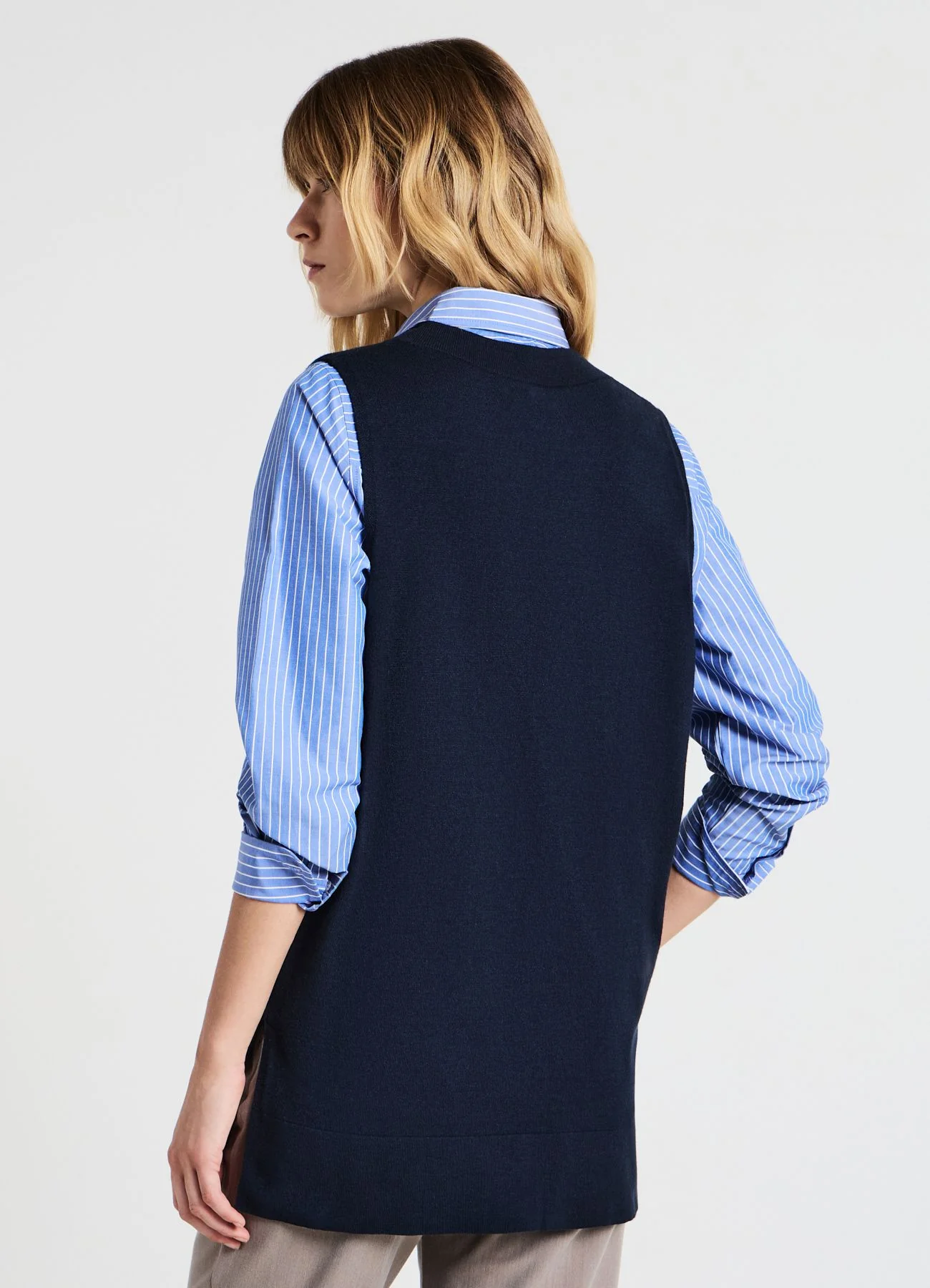 Gilet con scollo a V