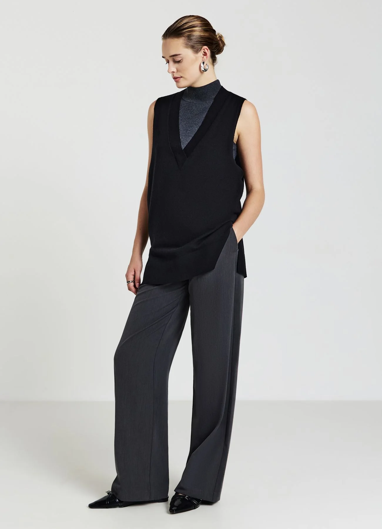 Gilet con scollo a V
