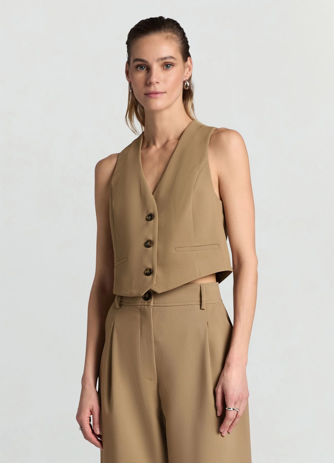 Gilet corto con bottoni - Image 3
