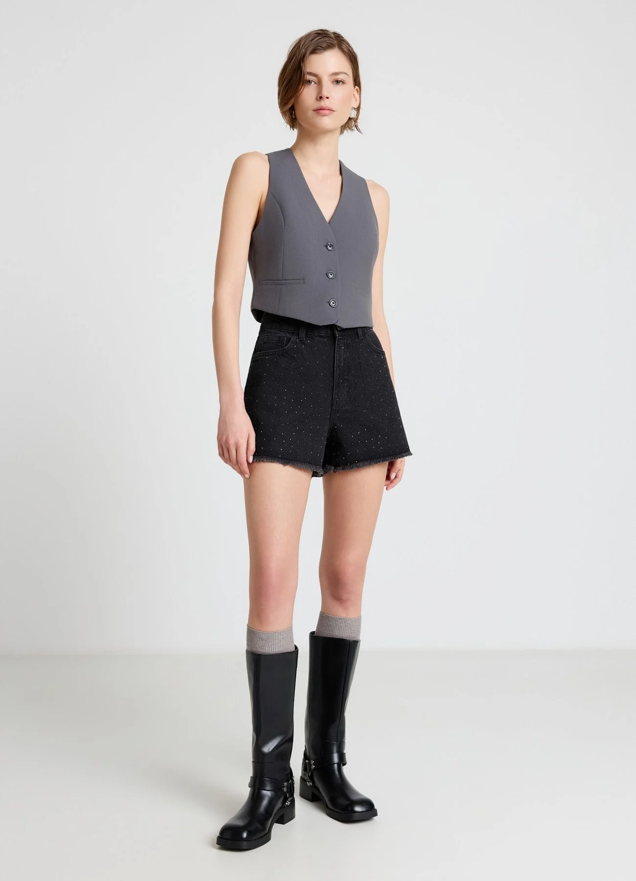 Gilet corto con bottoni - Image 2