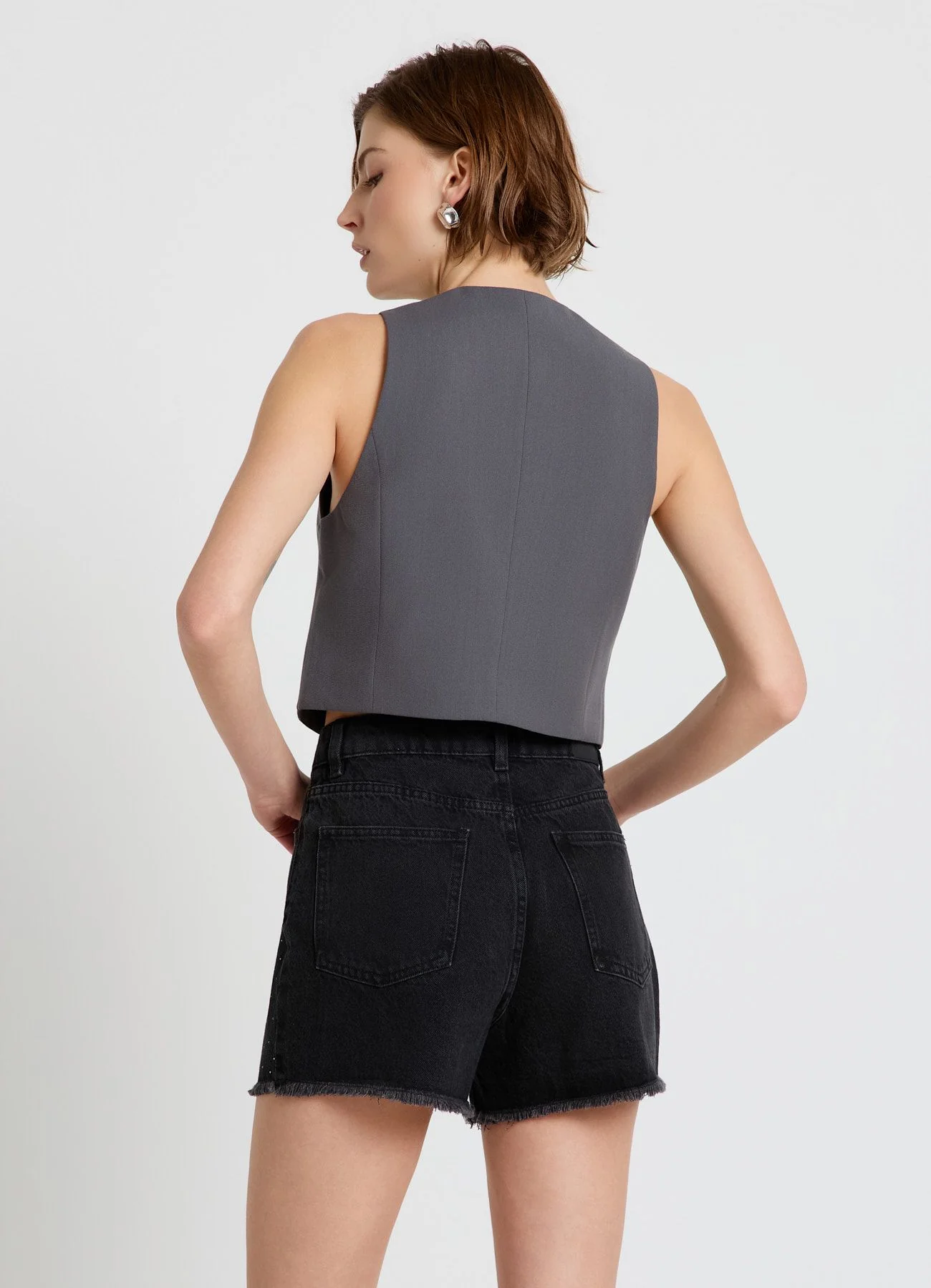 Gilet corto con bottoni - Image 3