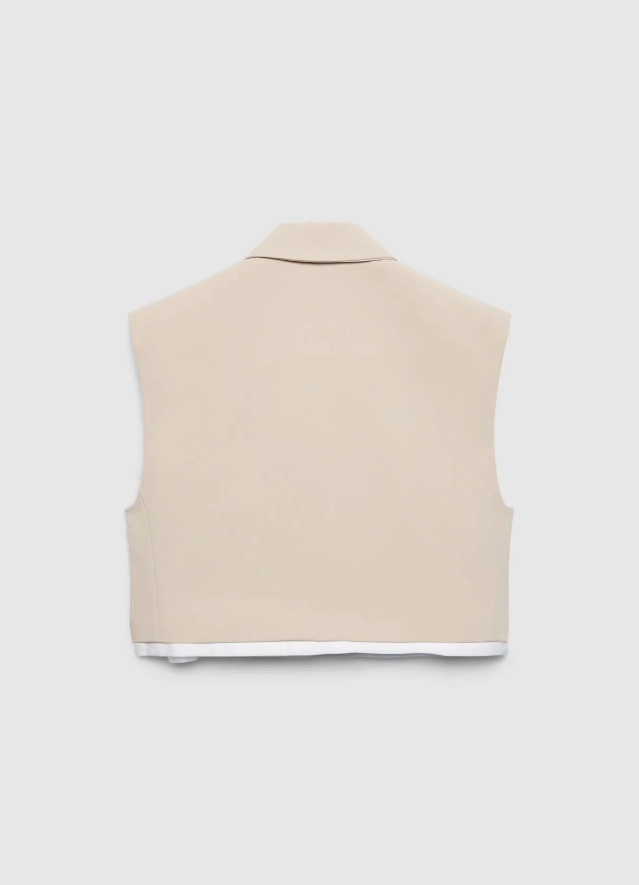 Gilet corto con revers e pattine - Image 4