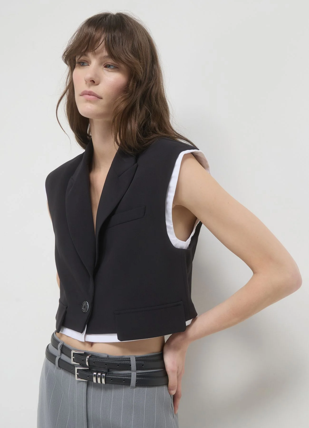 Gilet crop bitessuto - Image 3
