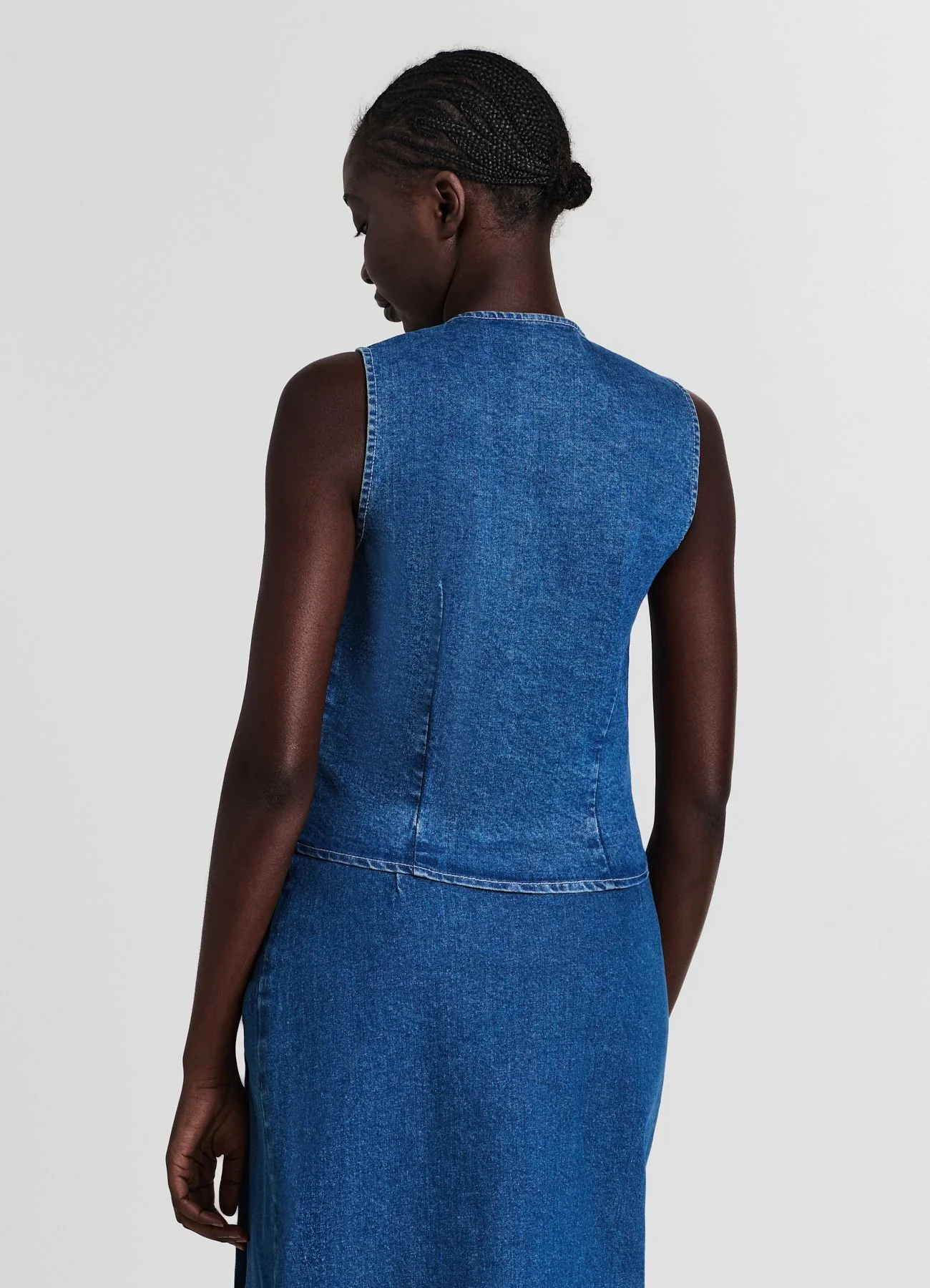 Gilet denim fiocchi