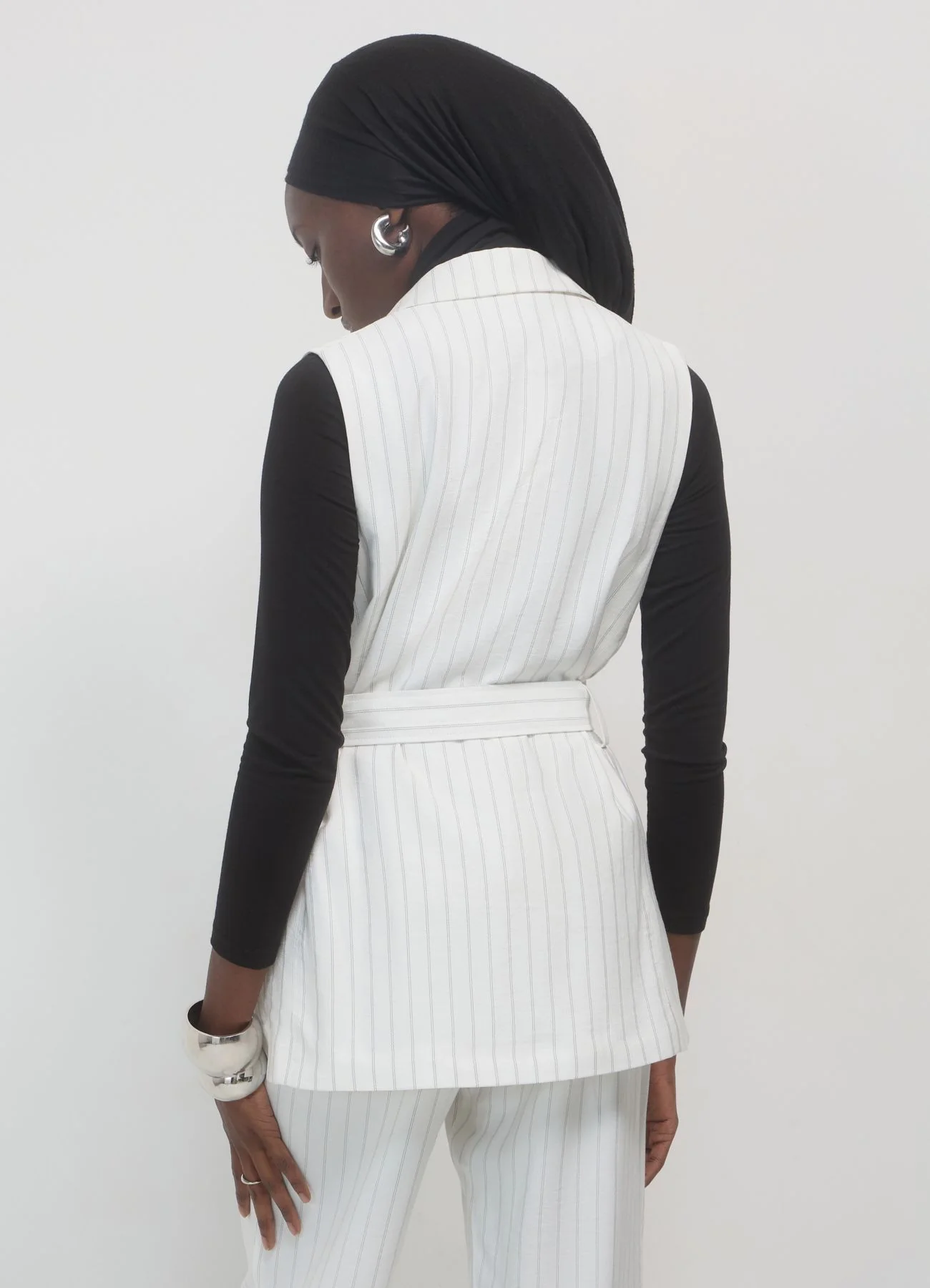 Gilet doppiopetto a righe - Image 4