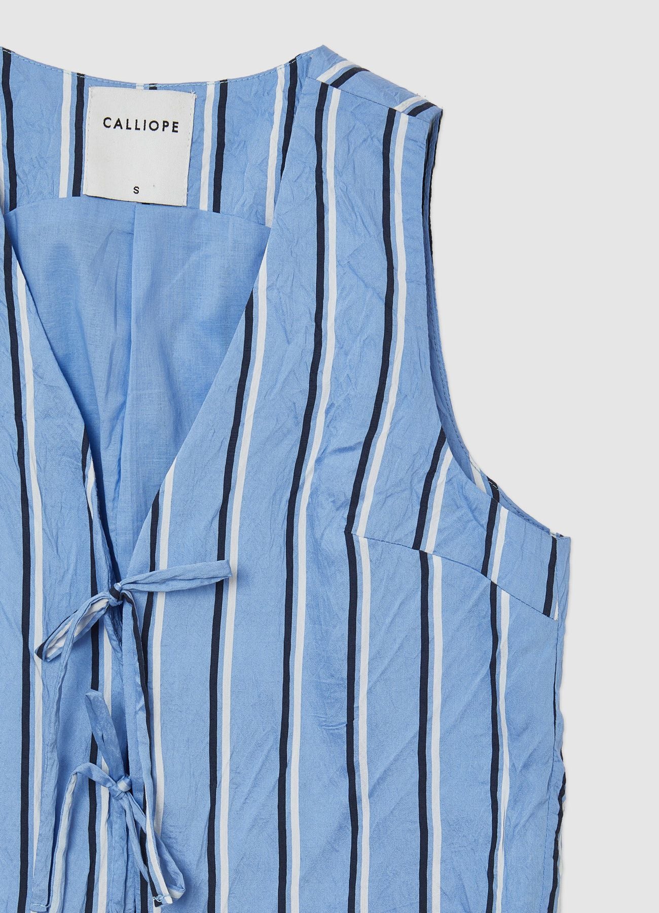 Gilet effetto stropicciato a righe - Image 5