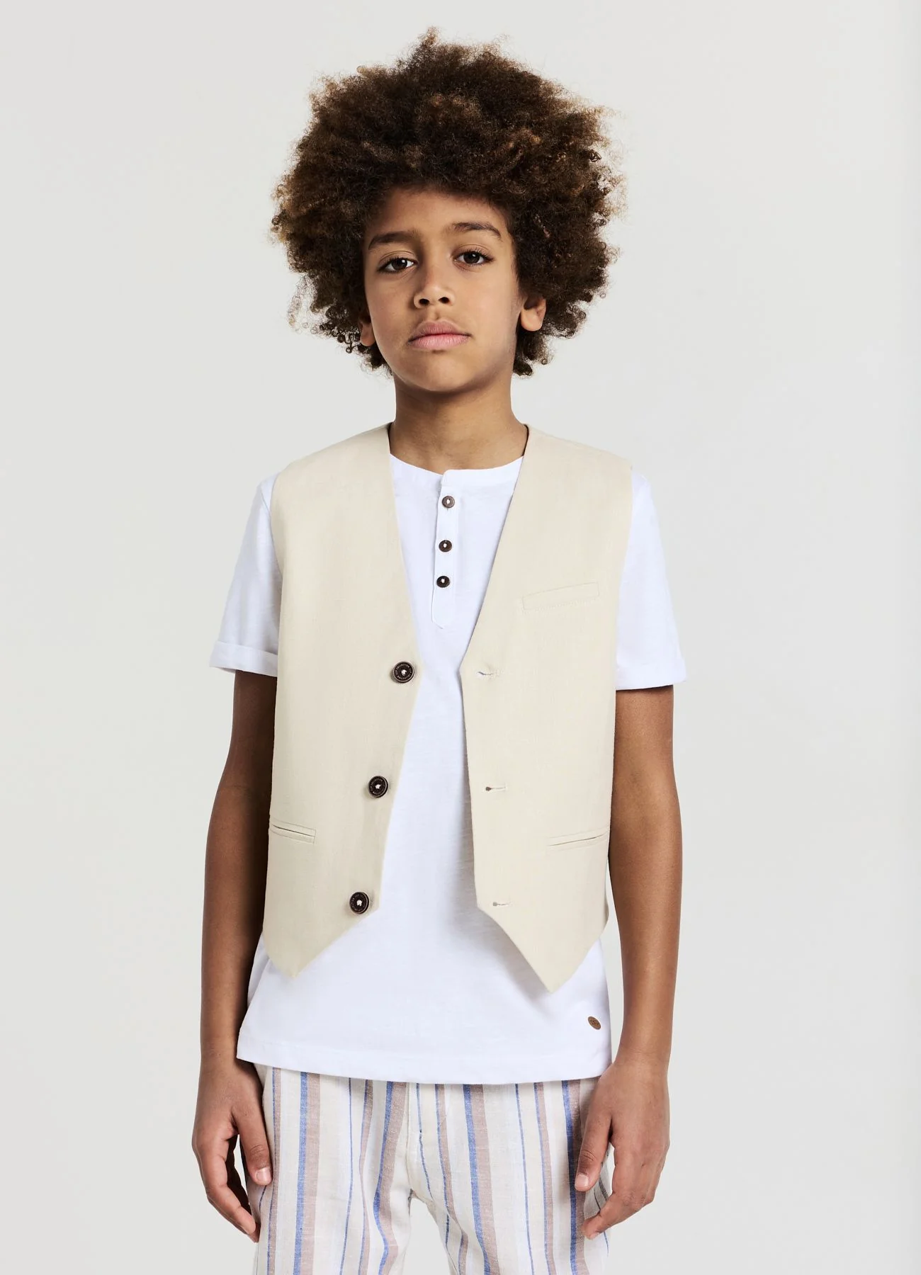 Gilet elegante misto lino