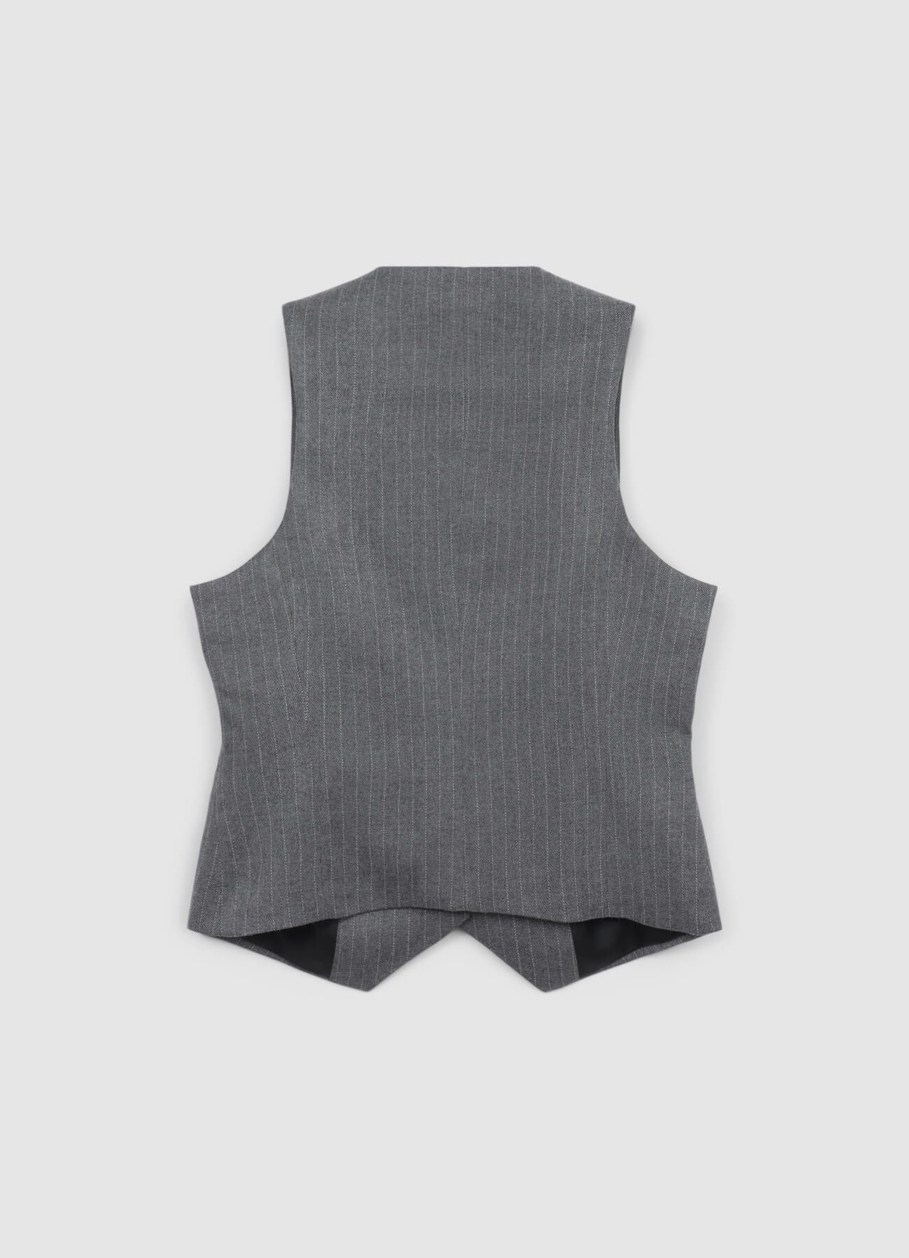 Gilet gessato con bottoni - Image 7