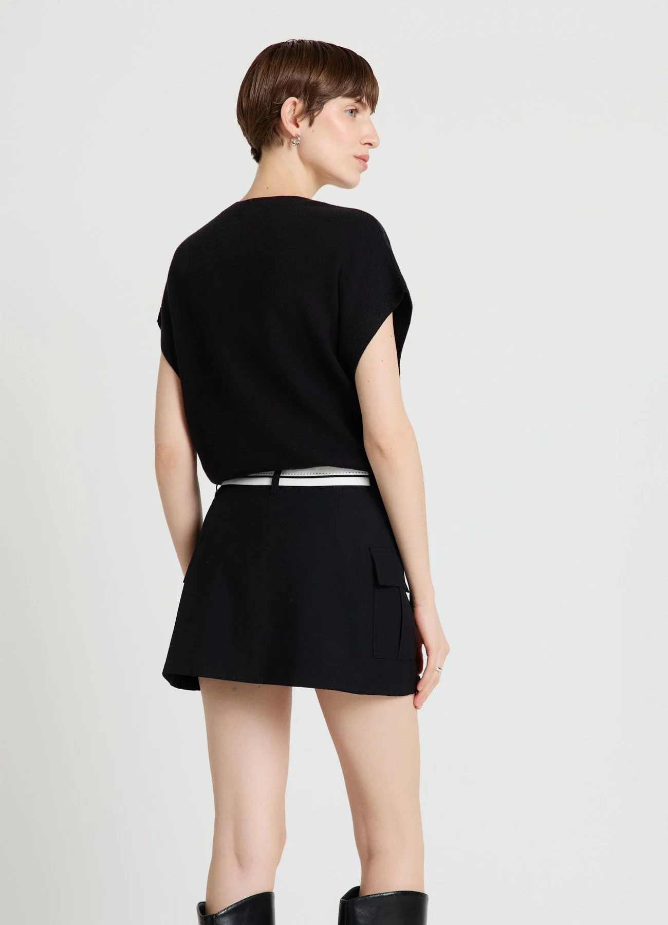 Gilet in maglia oversize scollo a V - Image 3