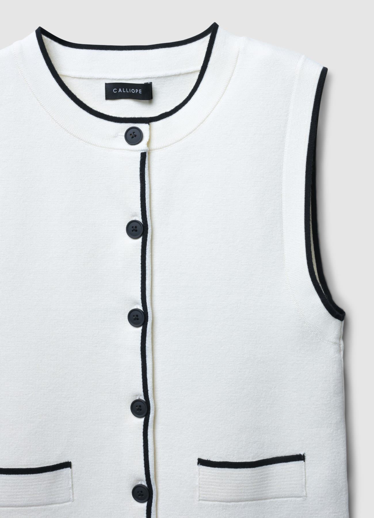 Gilet in maglia profili contrasto - Image 6