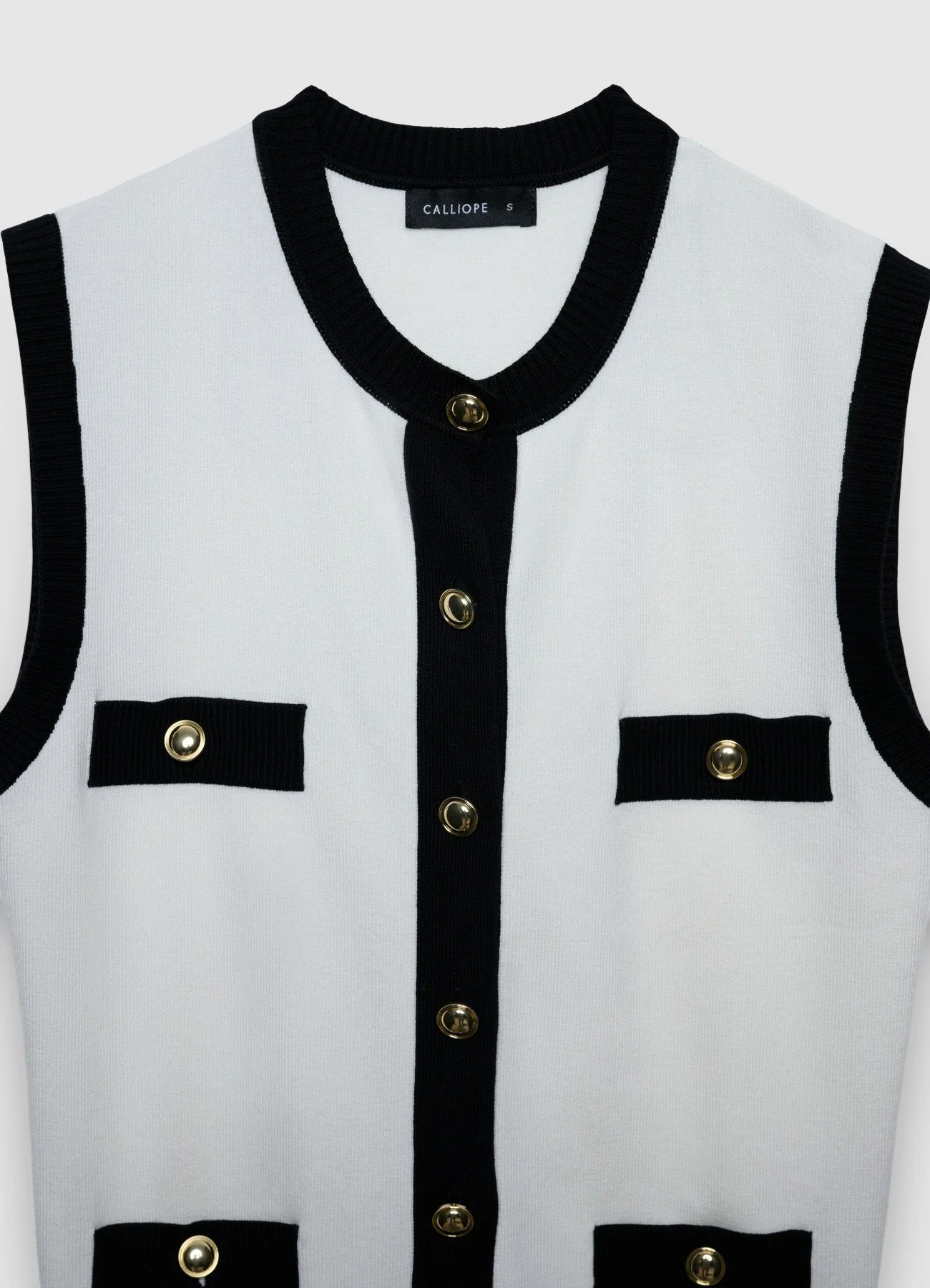 Gilet in maglia profili contrasto - Image 4
