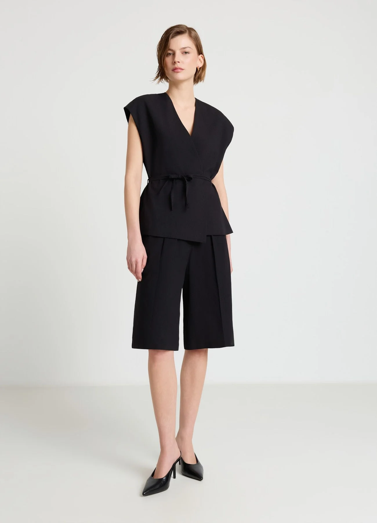 Gilet kimono con laccio in vita - Image 2