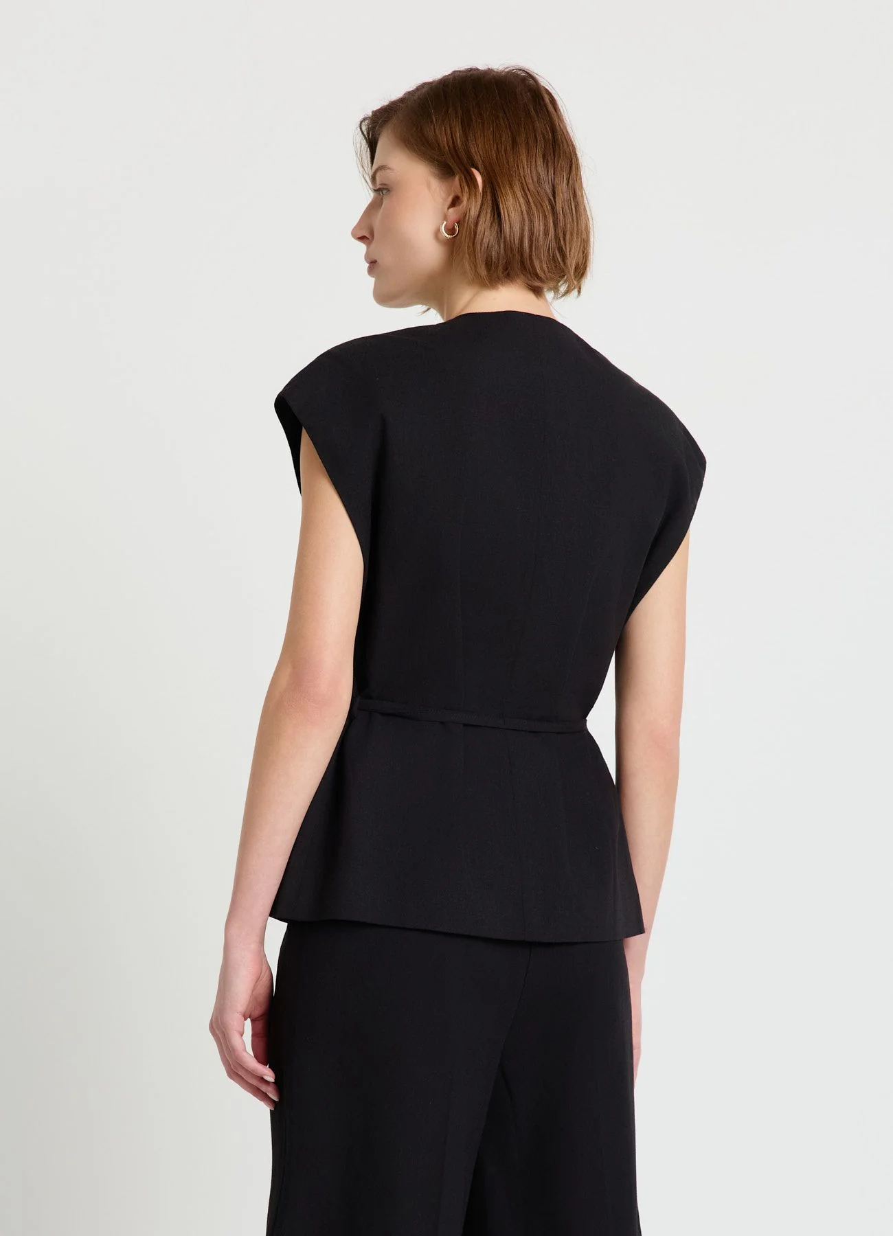 Gilet kimono con laccio in vita - Image 4