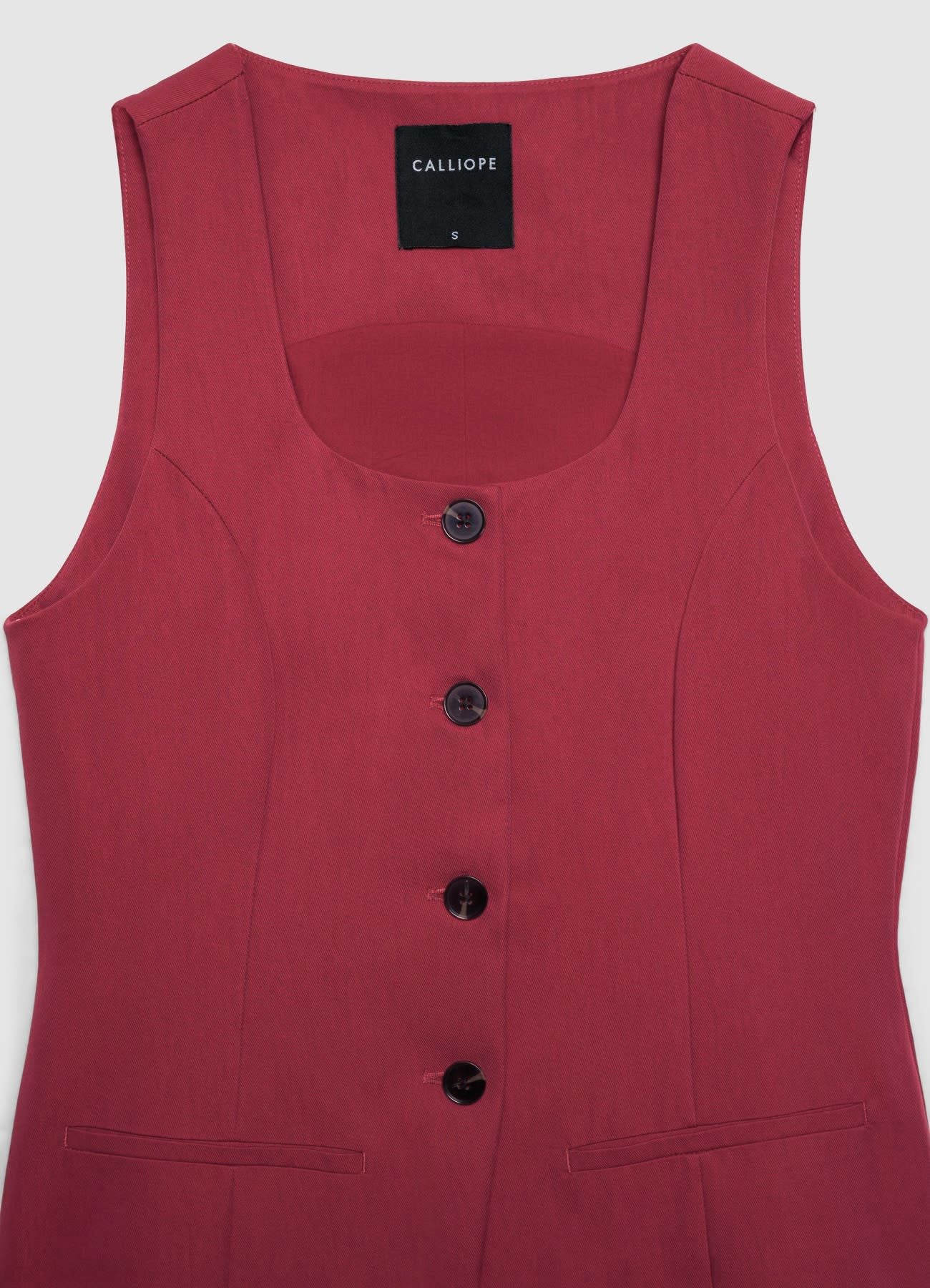 Gilet lungo svasato con bottoni - Image 6