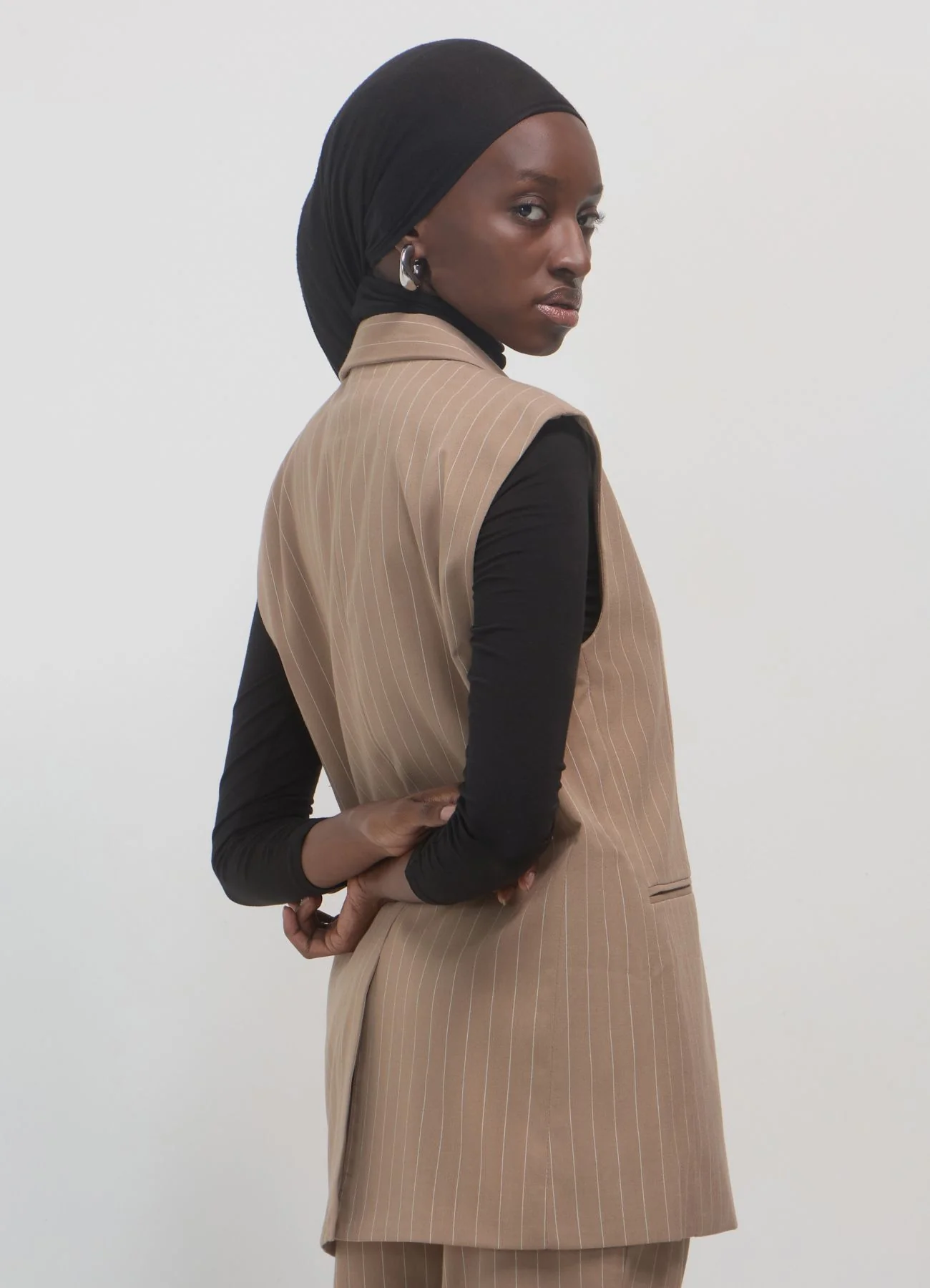 Gilet monopetto gessato - Image 2