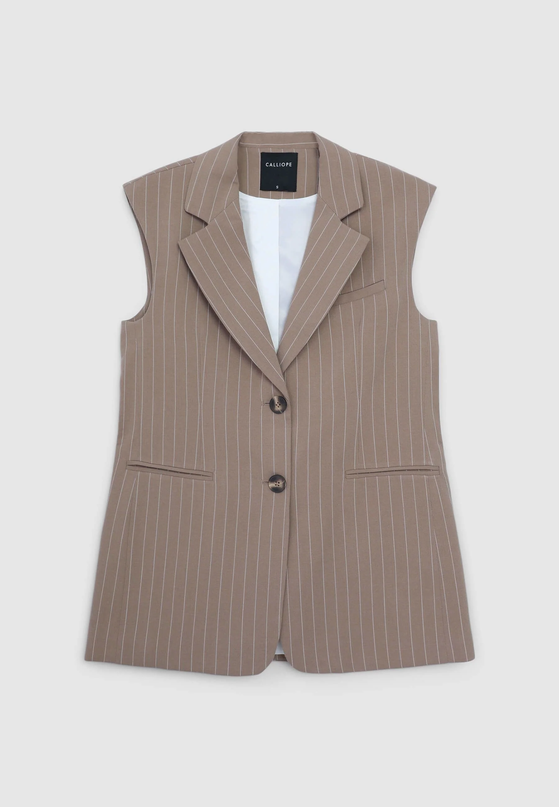 Gilet monopetto gessato - Image 5