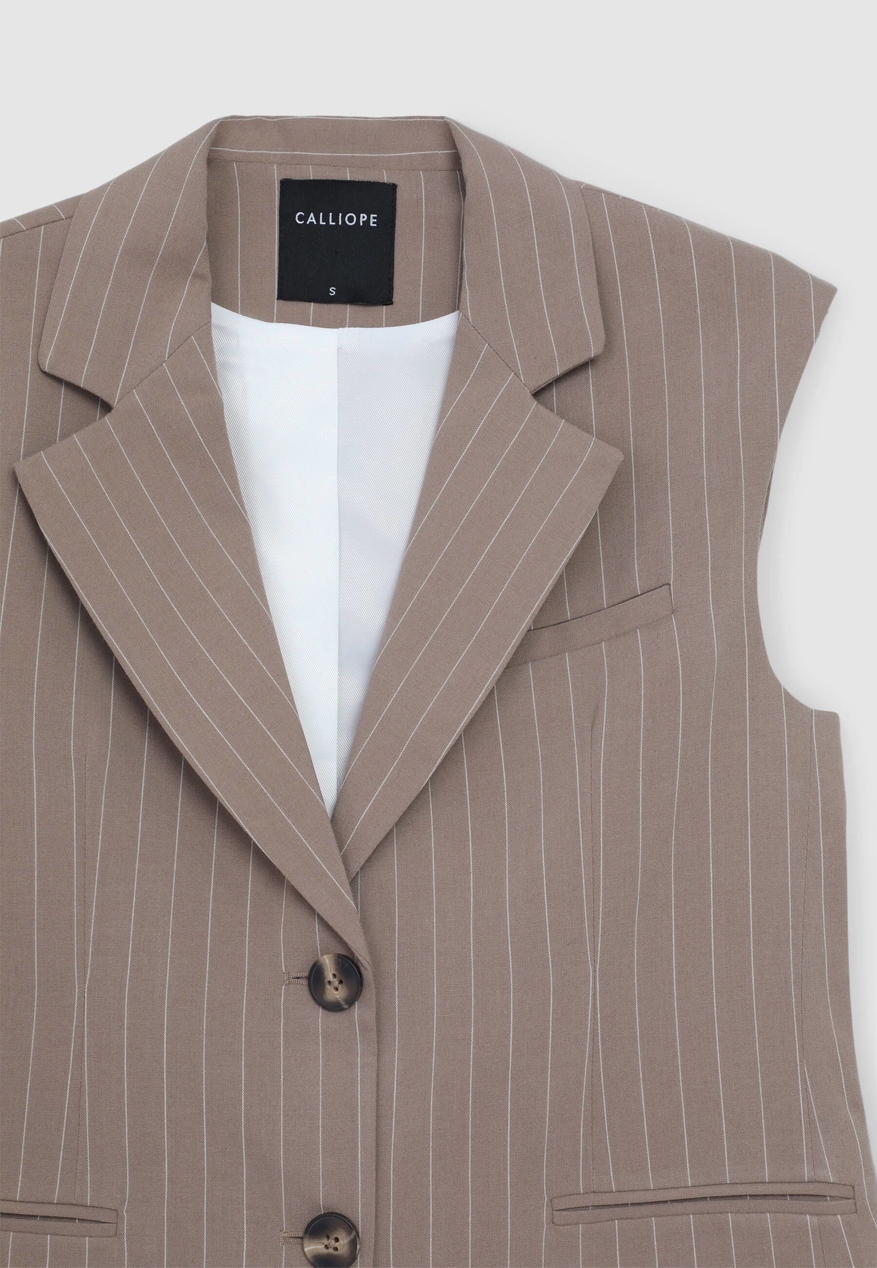 Gilet monopetto gessato - Image 6