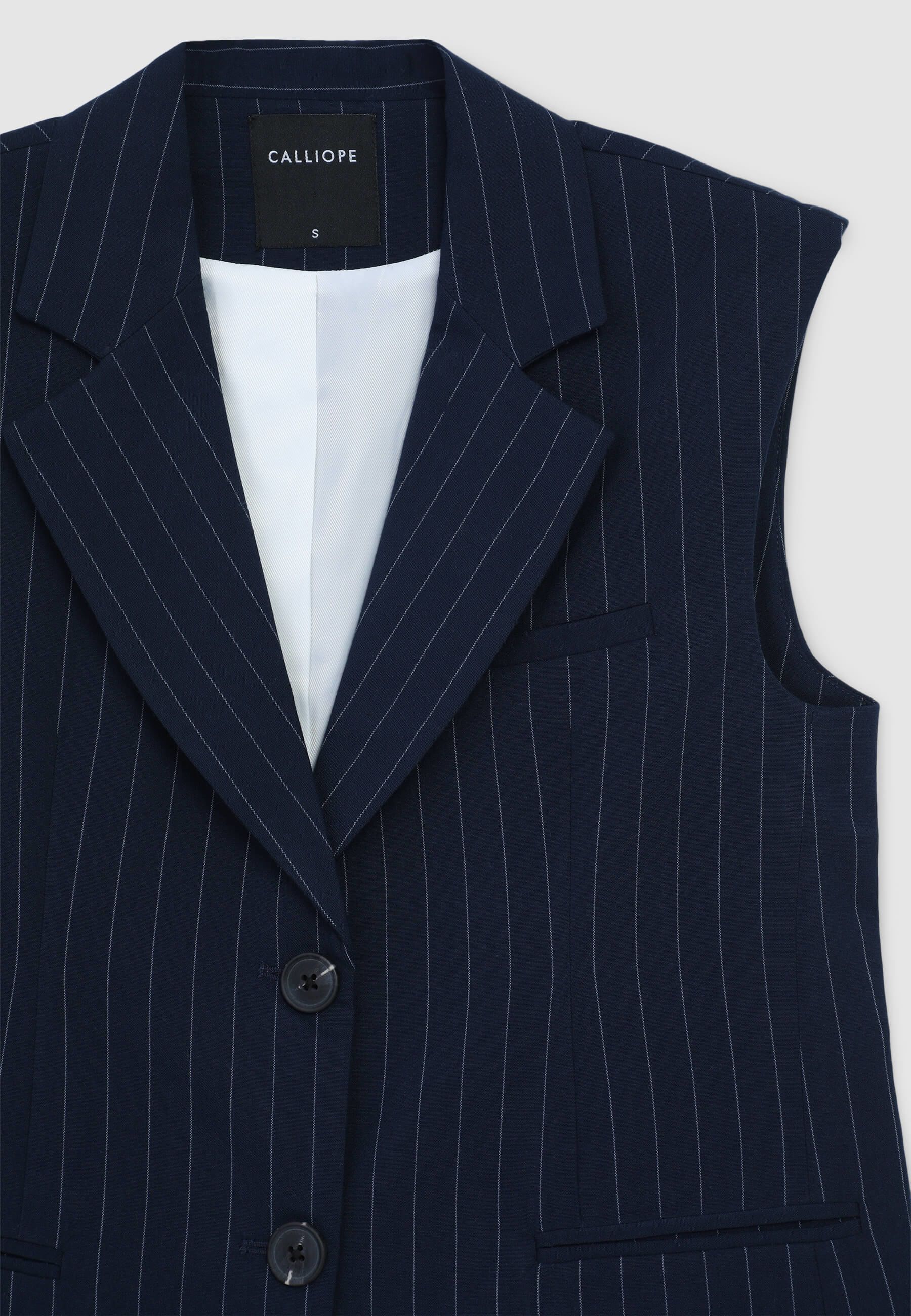 Gilet monopetto gessato - Image 6
