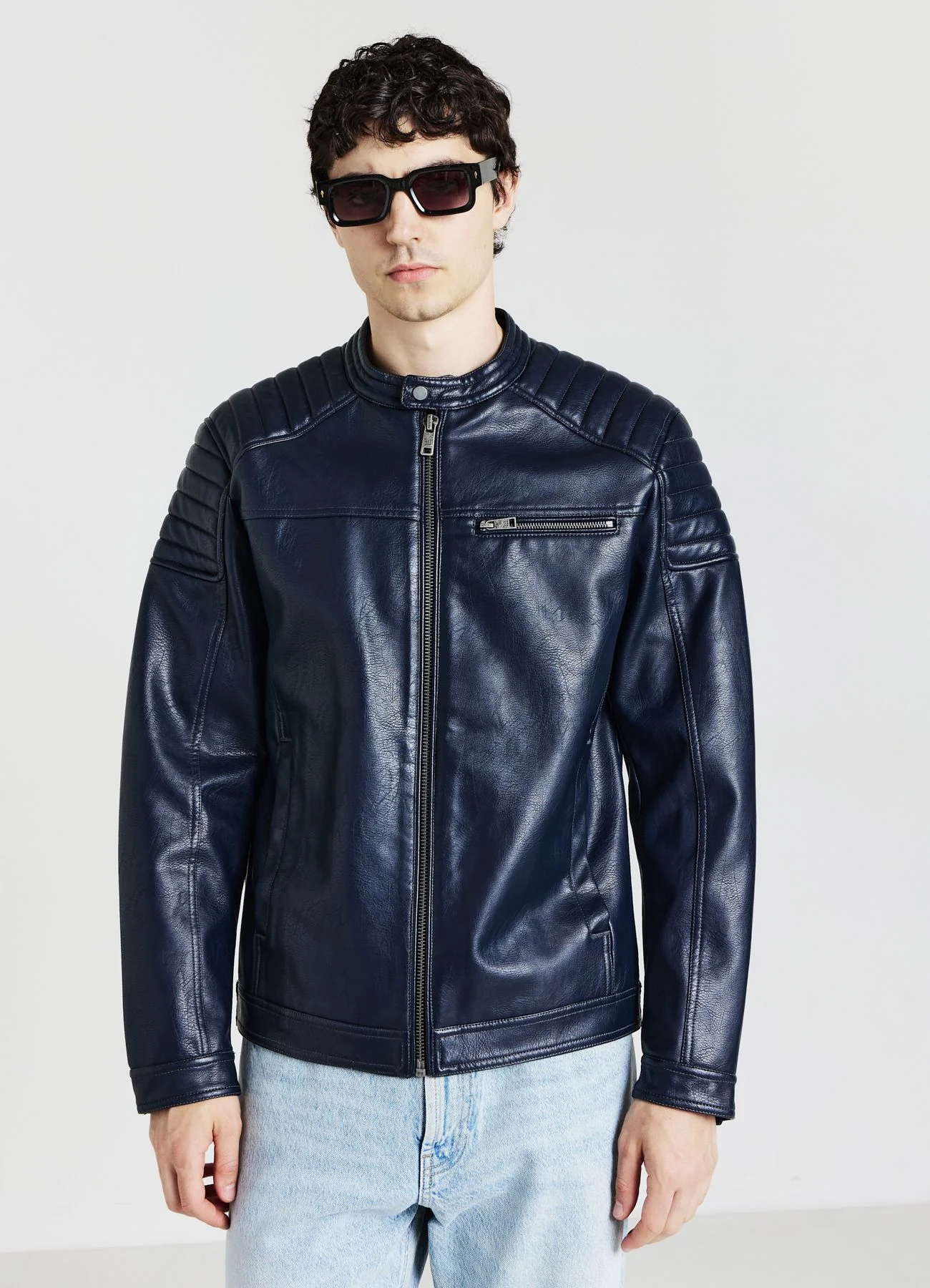 Giubbotto biker similpelle - Image 8
