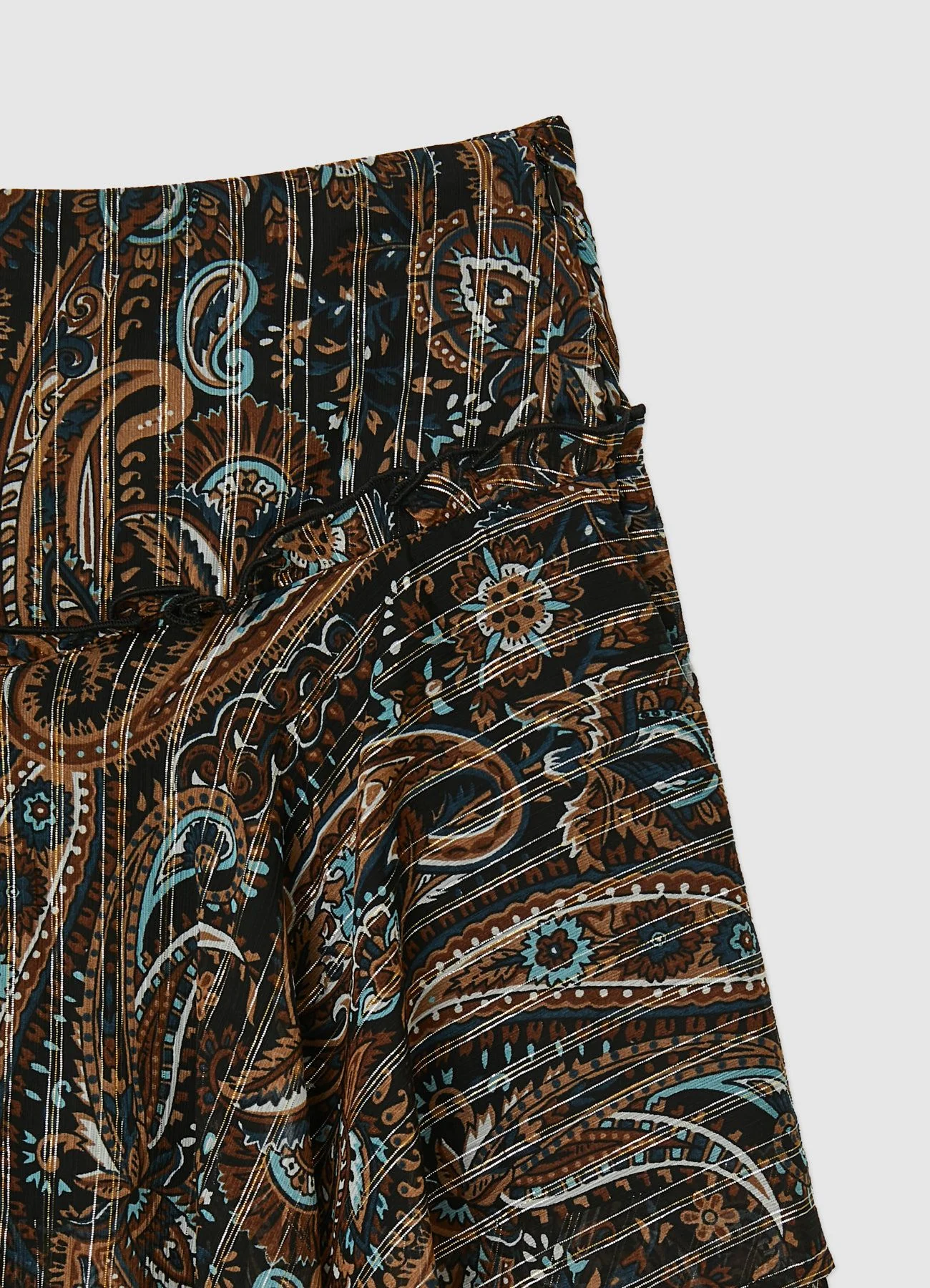Gonna corta con balze e stampa paisley - Image 4