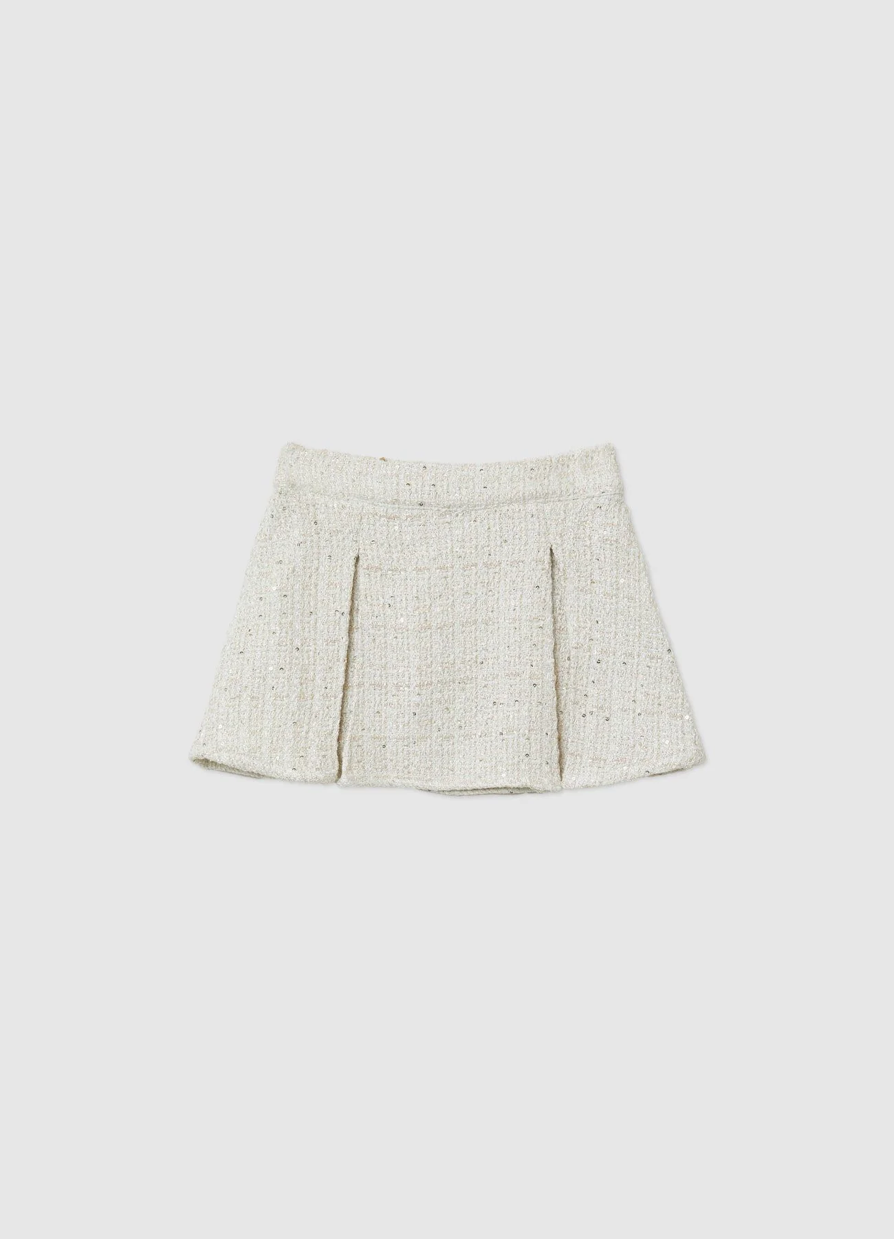 Gonna in tweed con paillettes