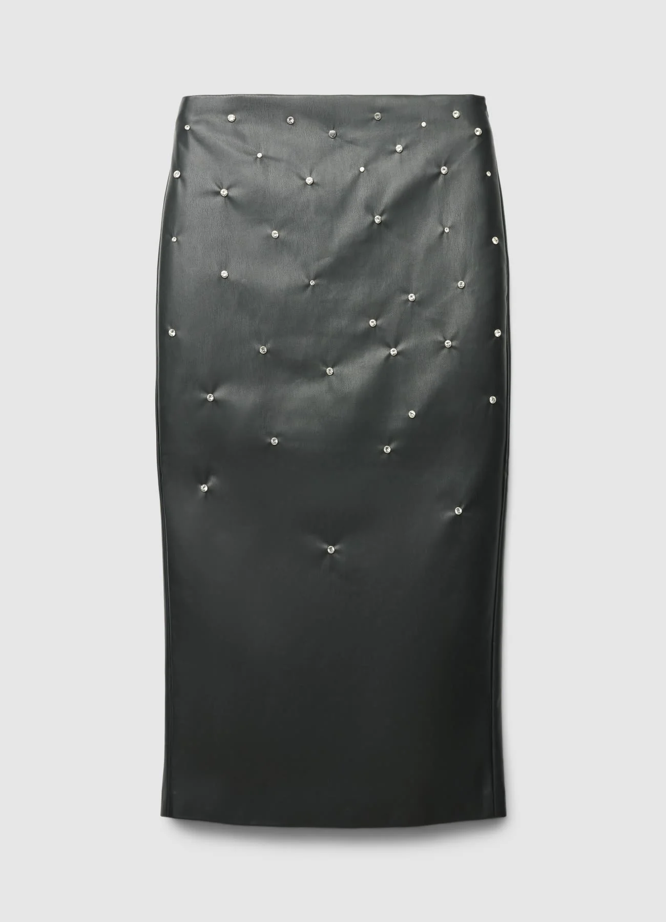 Gonna longuette con strass e spacco - Image 4