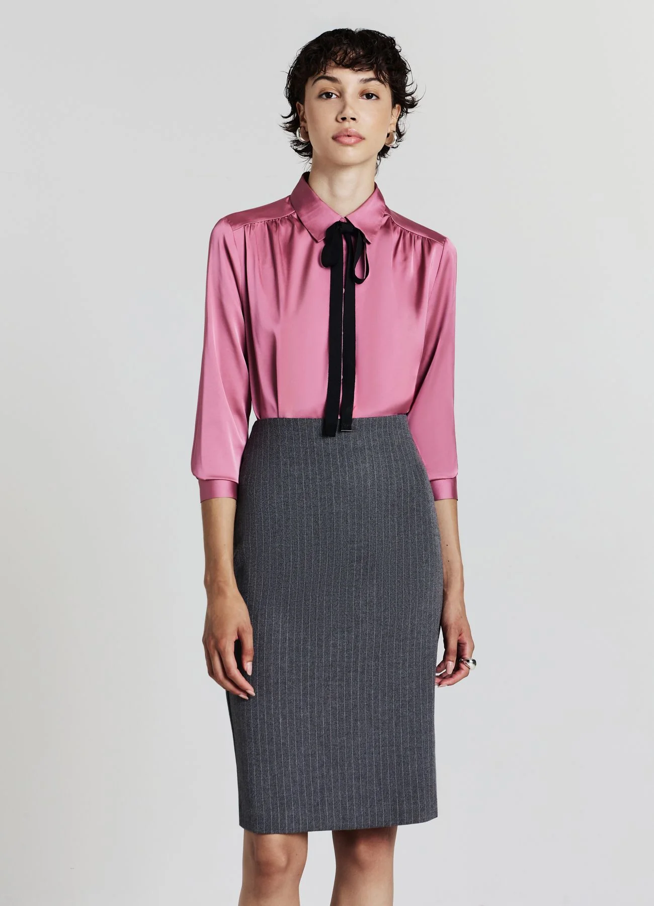 Gonna longuette gessata - Image 3