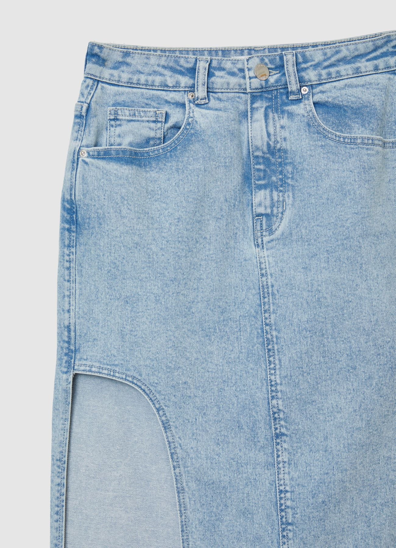 Gonna midi denim con spacco - Image 5