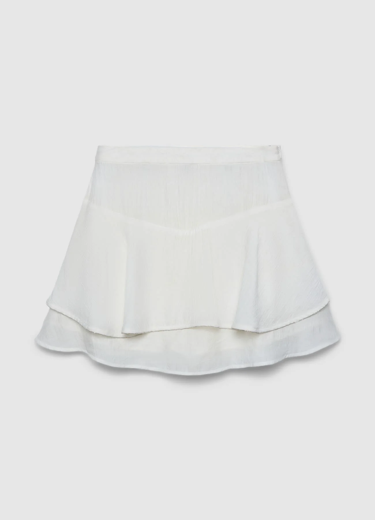 Gonna-pantalone a balze con passamaneria