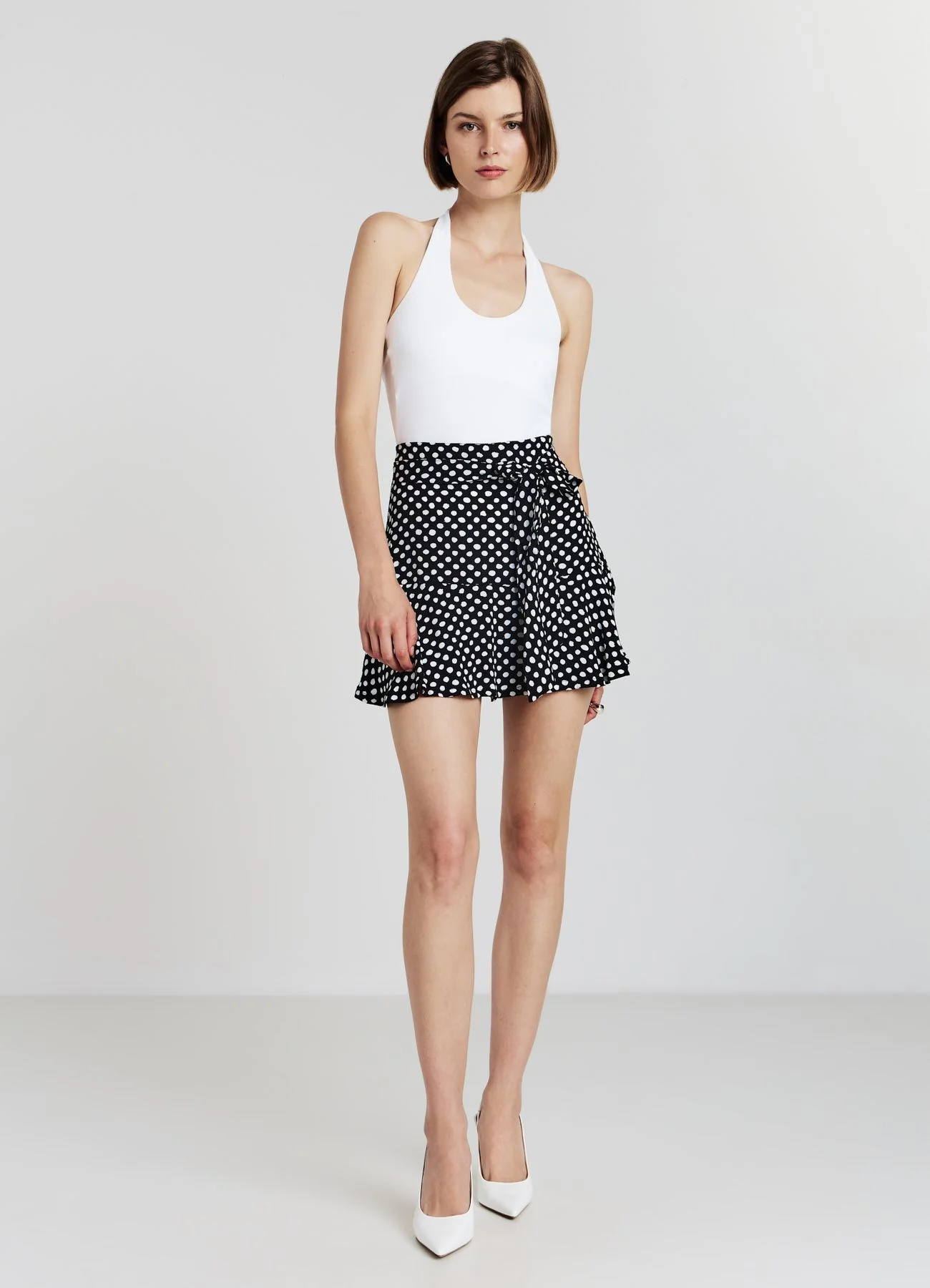 Gonna-pantalone a pois