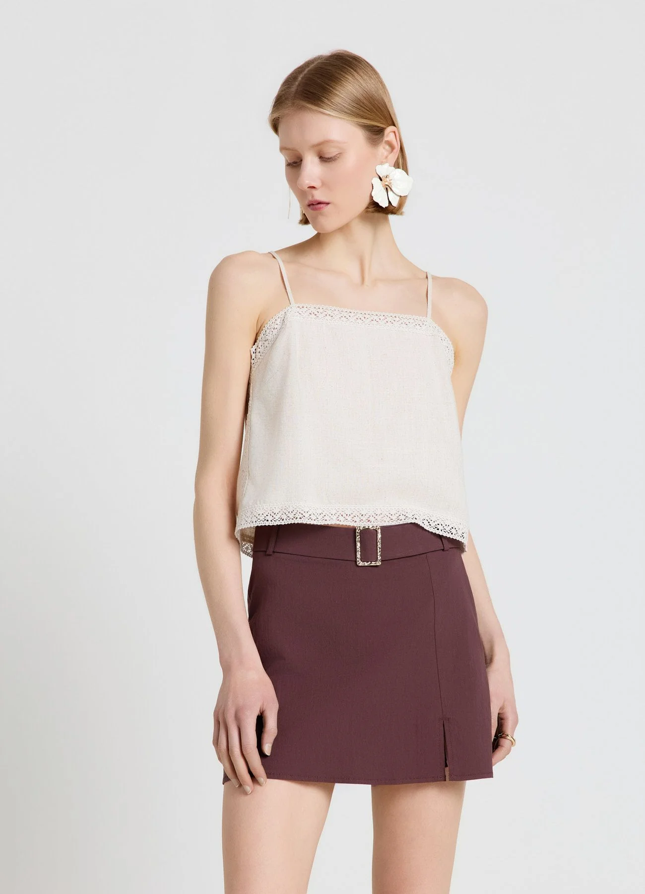 Gonna-pantalone con cintura e fibbia - Image 2