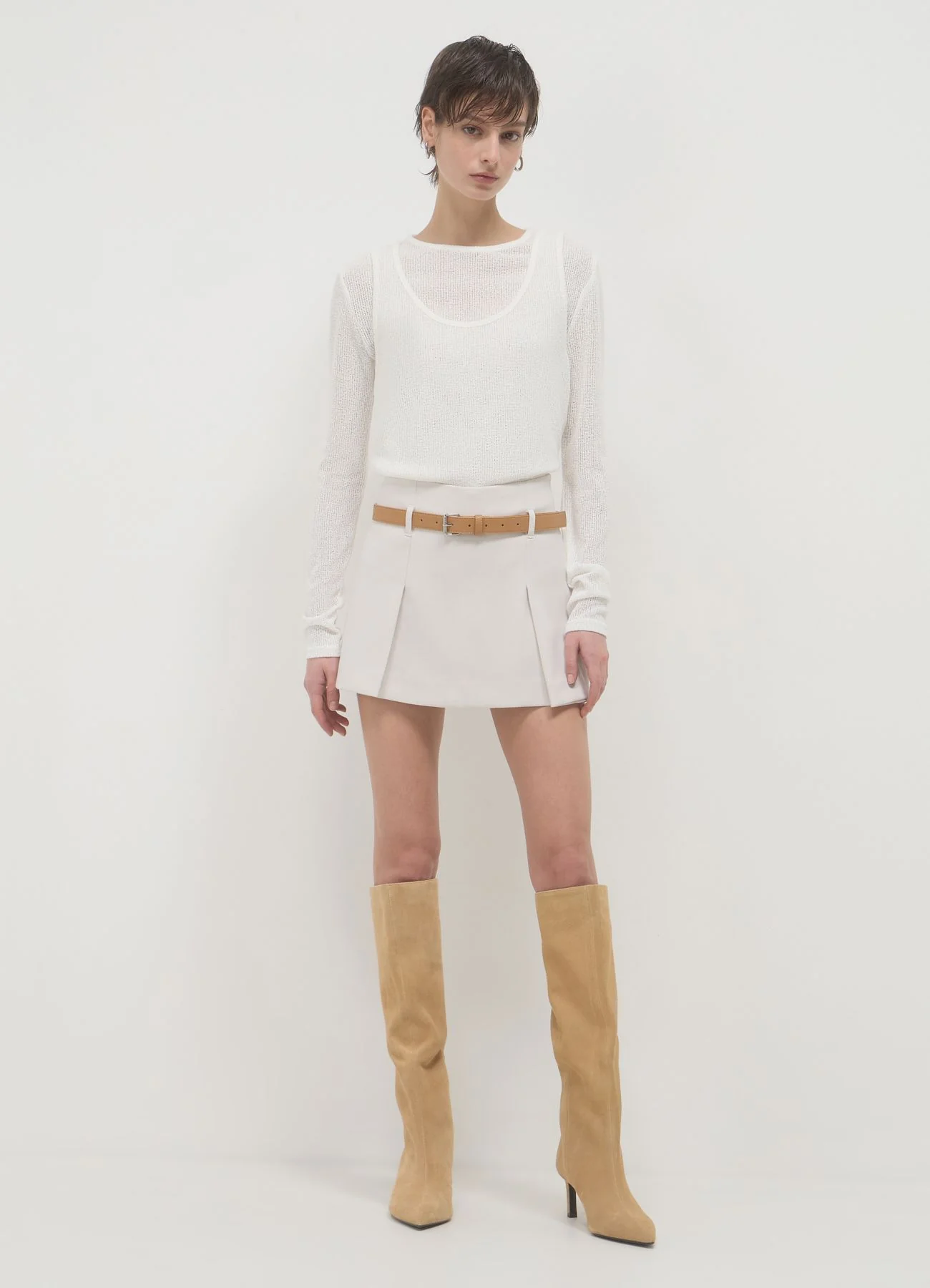 Gonna pantalone con cintura