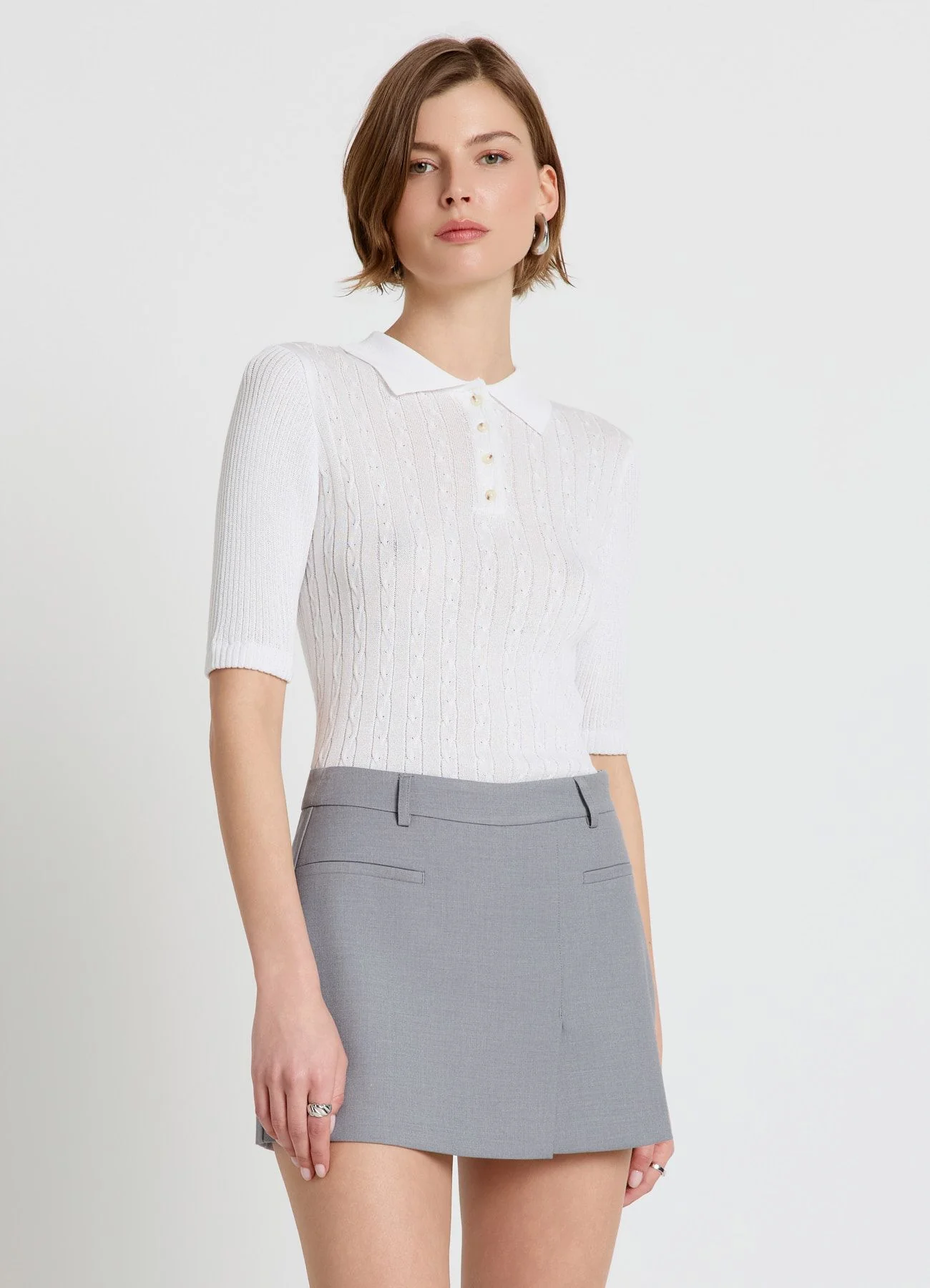 Gonna-pantalone con tasche a filetto