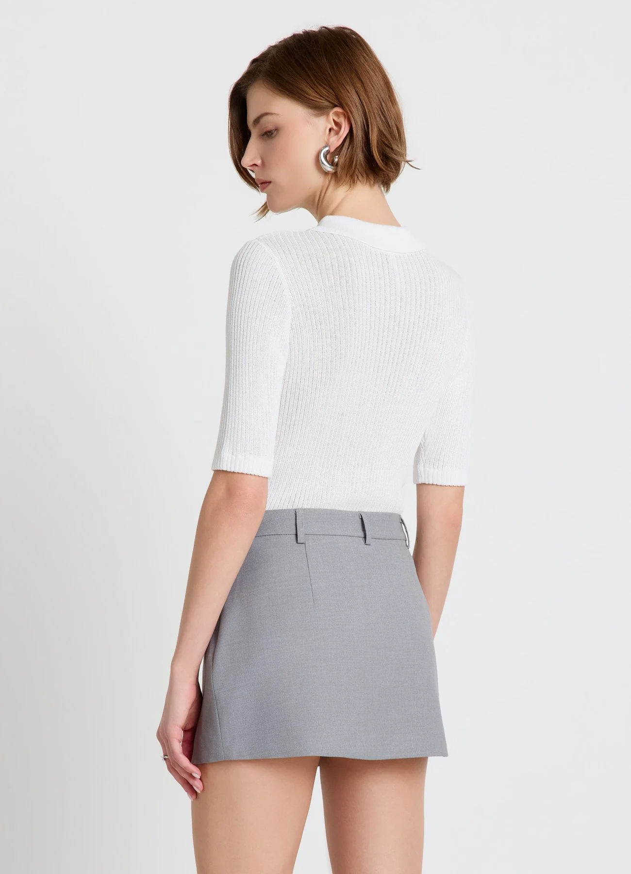 Gonna-pantalone con tasche a filetto - Image 4