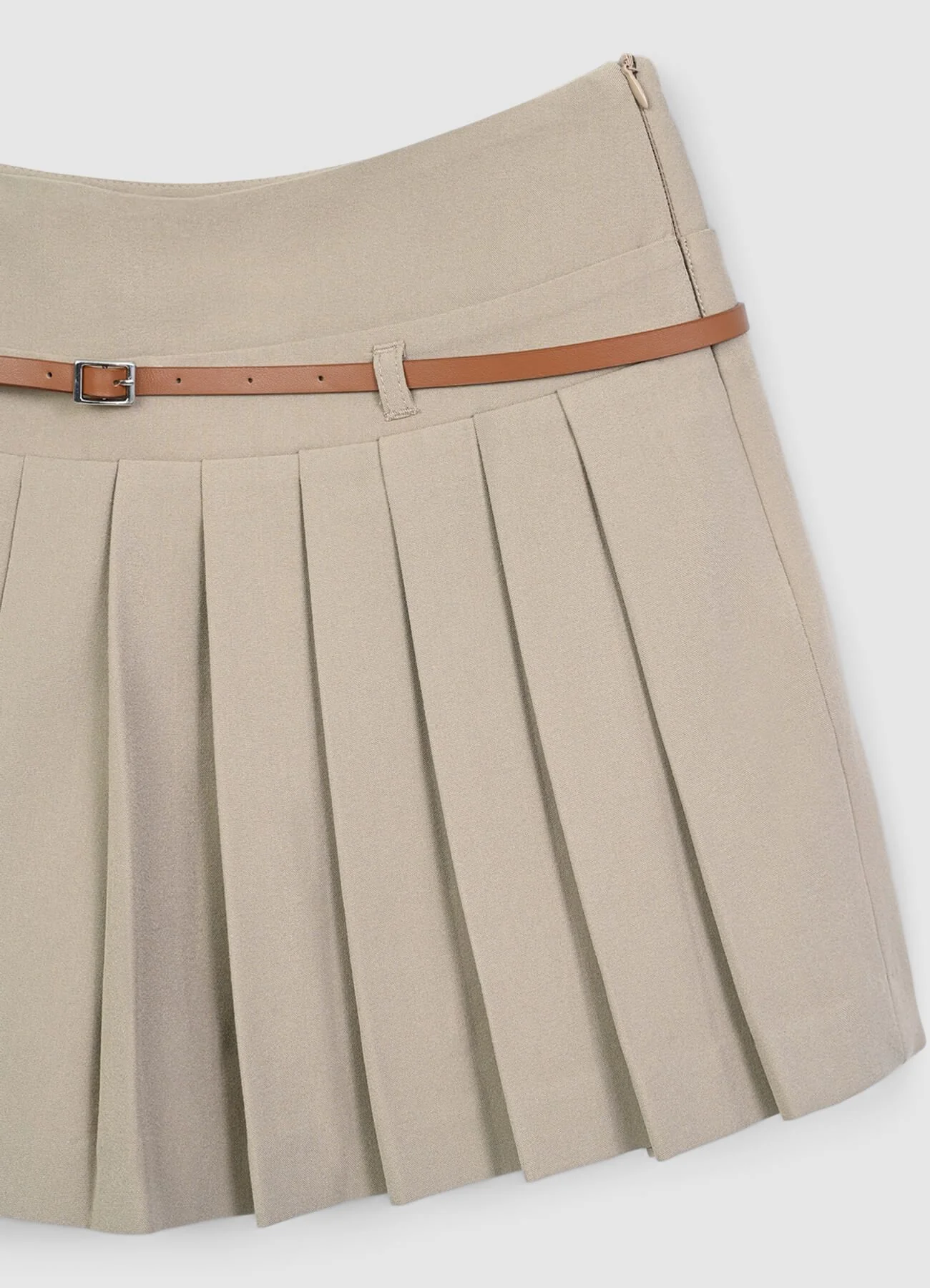 Gonna pantalone plissettato con cintura - Image 4