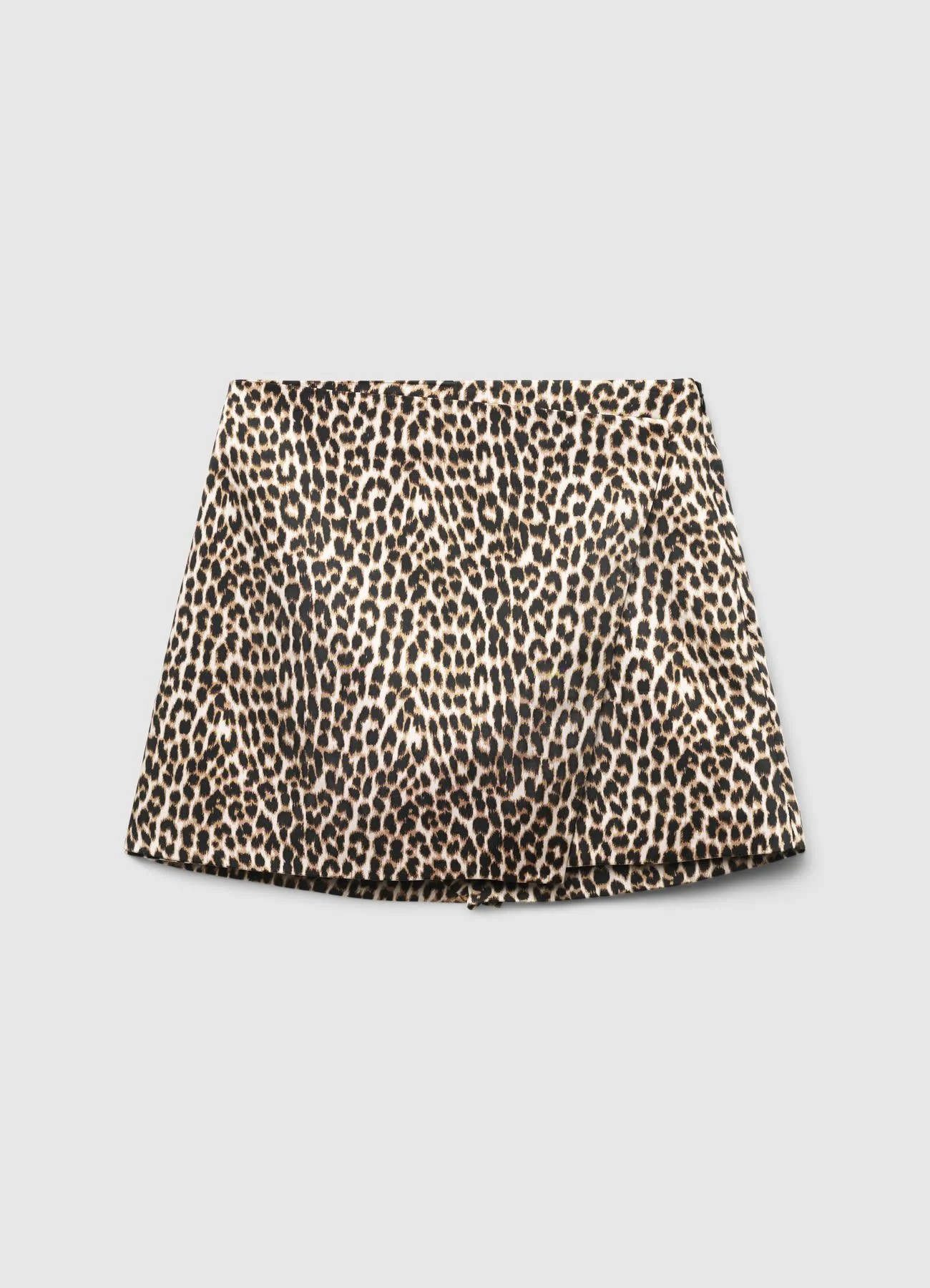 Gonna-pantalone simil satin con stampa animalier - Image 5